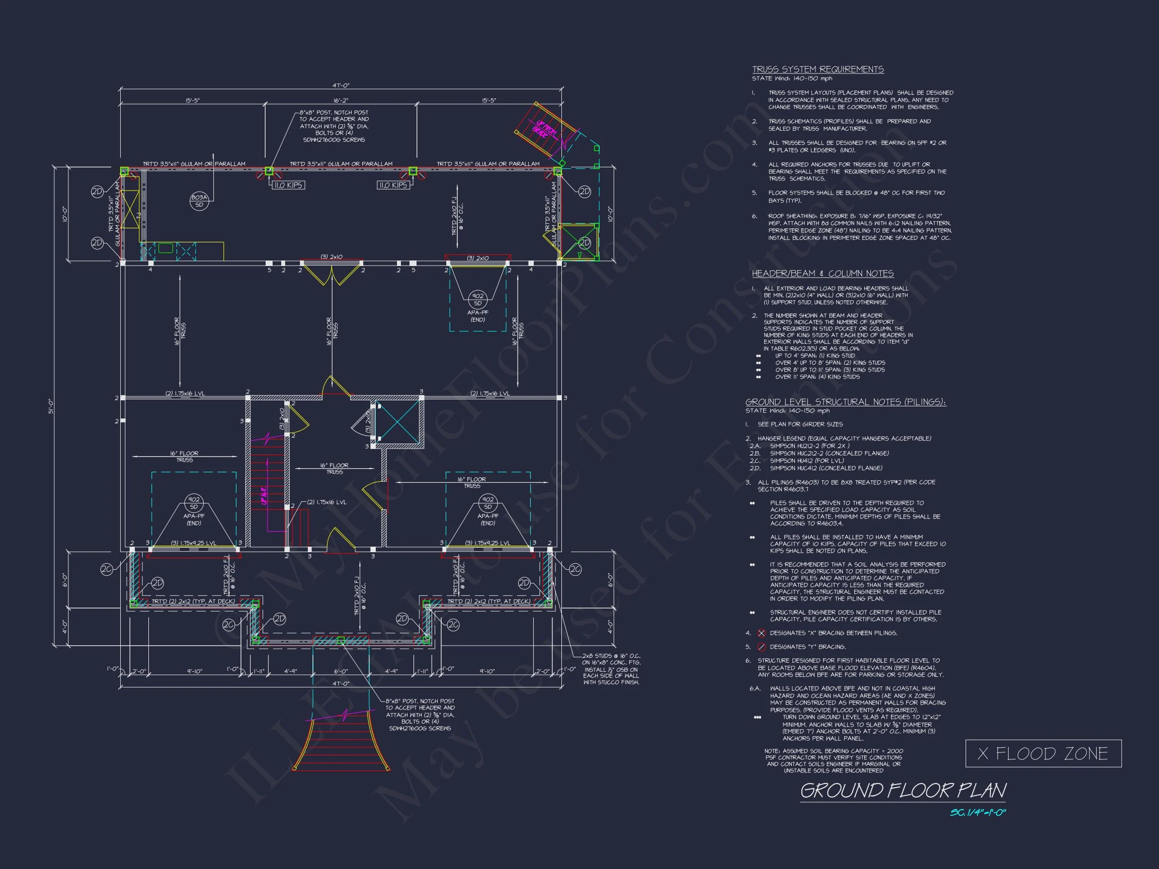 20-1724 HOUSE PLAN - Modern House Blueprint with Stunning Coastal Floor Plan 12 Modern house Blueprint with Stunning Coastal Floor Plan