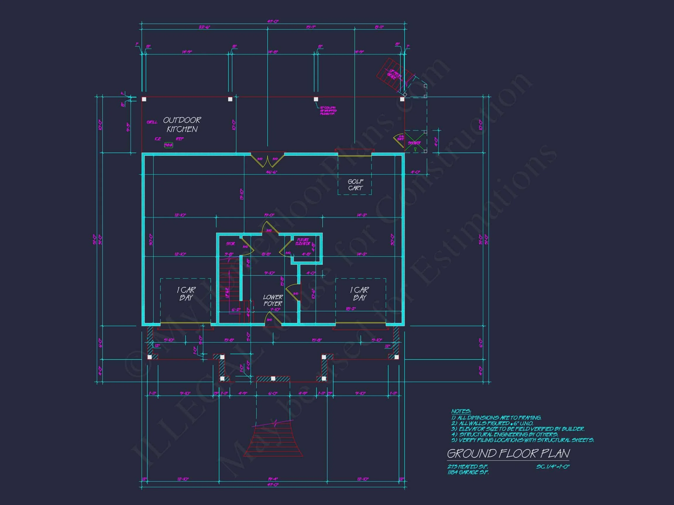 20-1724 HOUSE PLAN - Modern House Blueprint with Stunning Coastal Floor Plan 10 Modern house Blueprint with Stunning Coastal Floor Plan