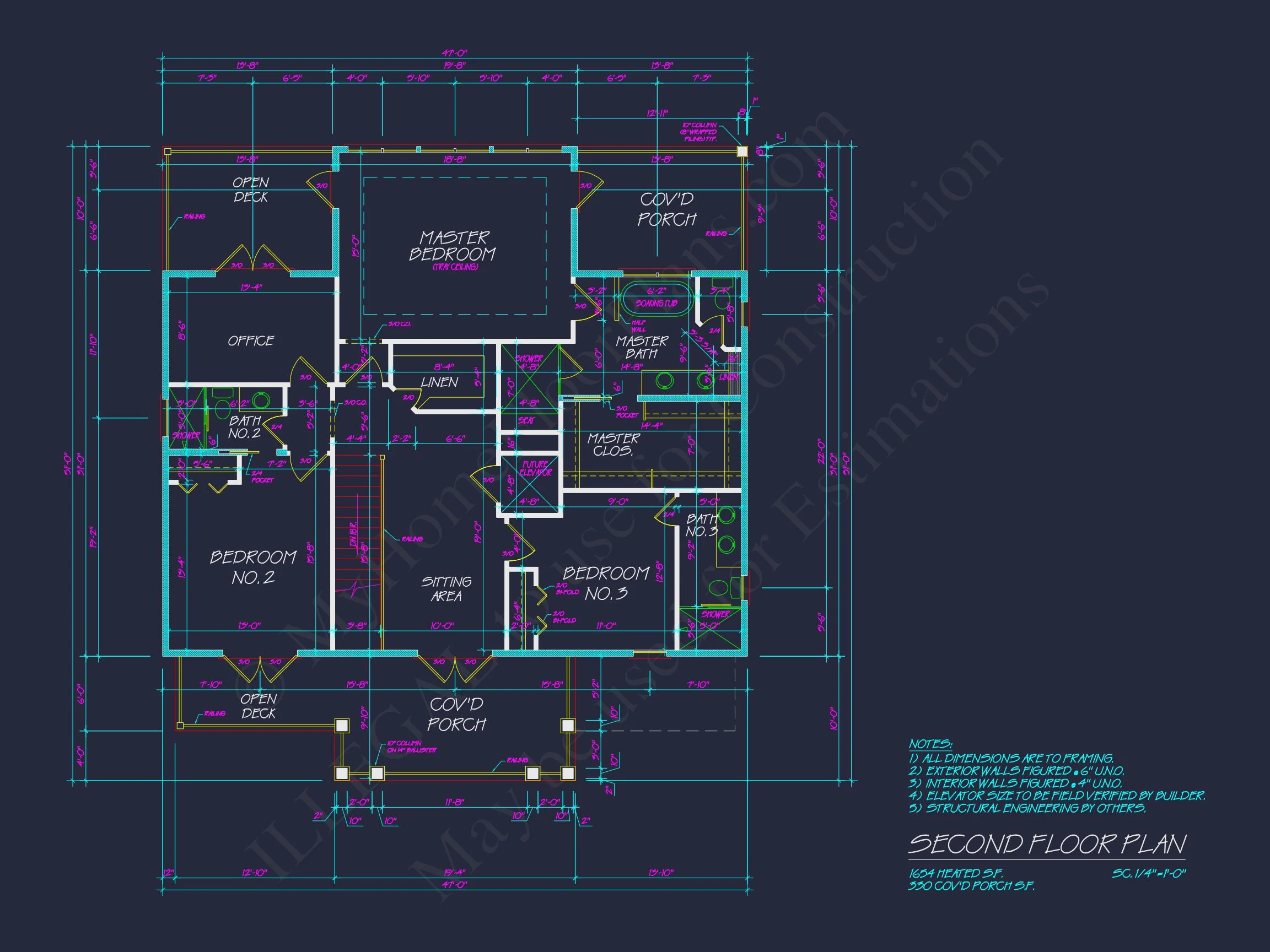 20-1724 HOUSE PLAN - Modern House Blueprint with Stunning Coastal Floor Plan 9 Modern house Blueprint with Stunning Coastal Floor Plan