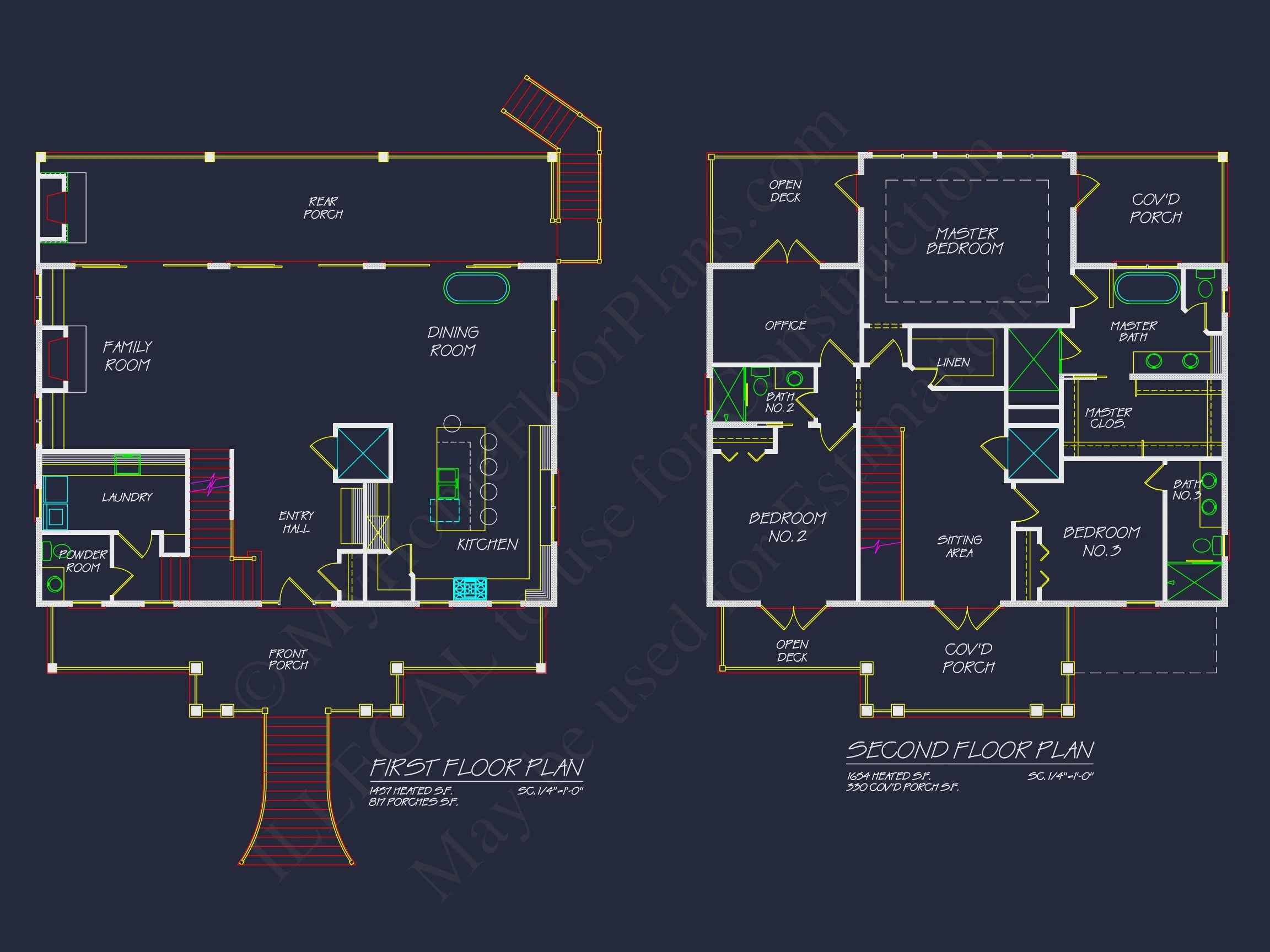 20-1724 HOUSE PLAN - Modern House Blueprint with Stunning Coastal Floor Plan 4 Modern house Blueprint with Stunning Coastal Floor Plan