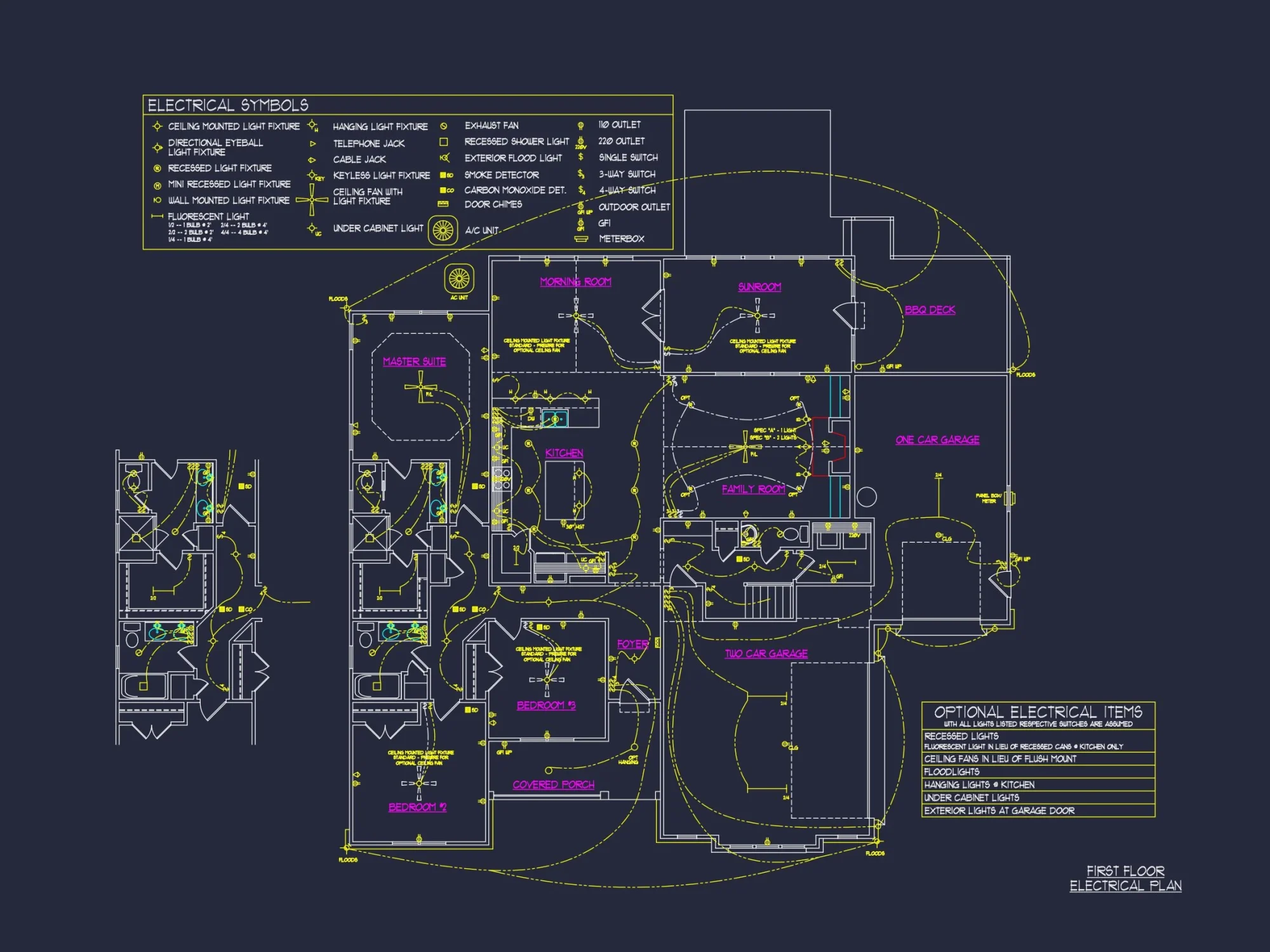 Spacious house Plan with Detailed CAD Designs and Floor Blueprint