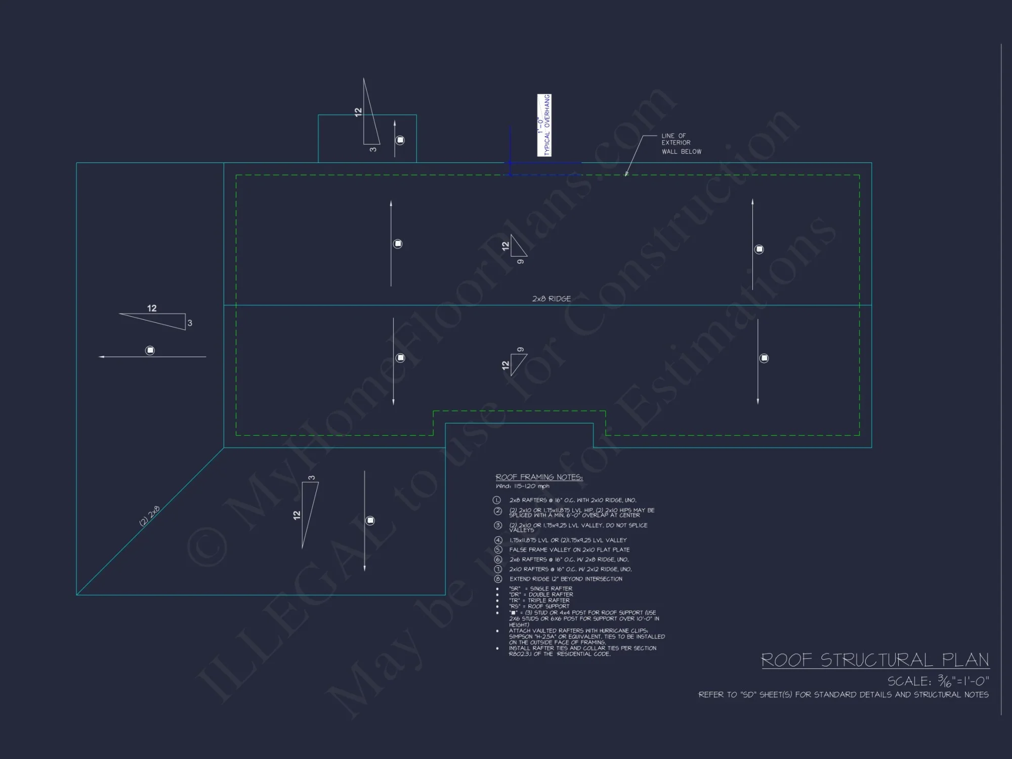 Efficient house Plan with CAD Designs and 3 Bedrooms