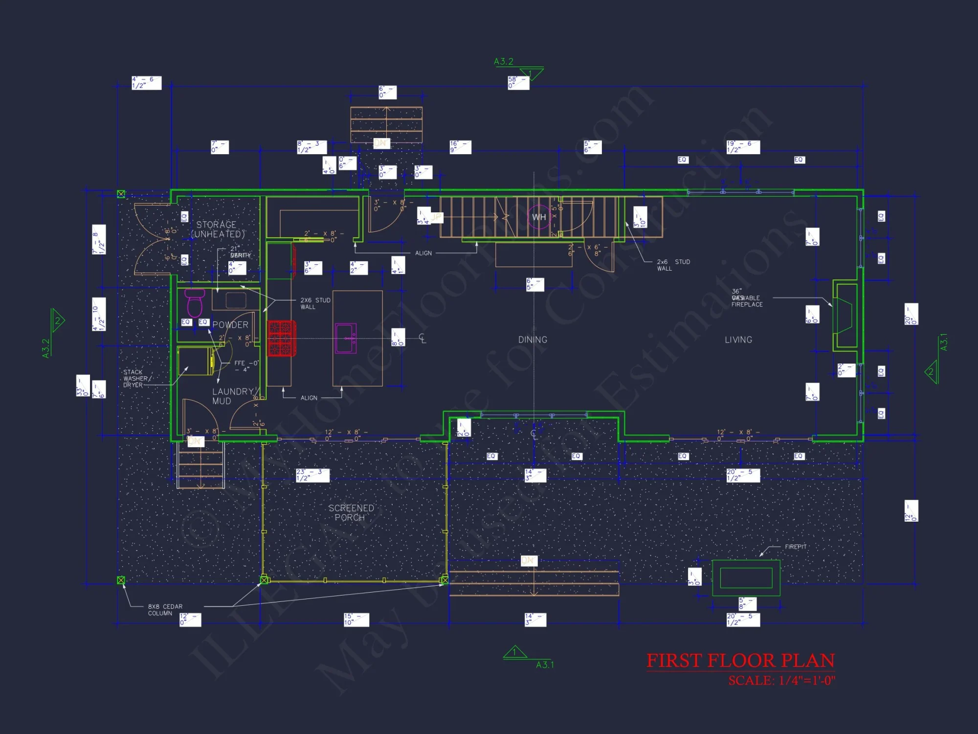 Efficient house Plan with CAD Designs and 3 Bedrooms