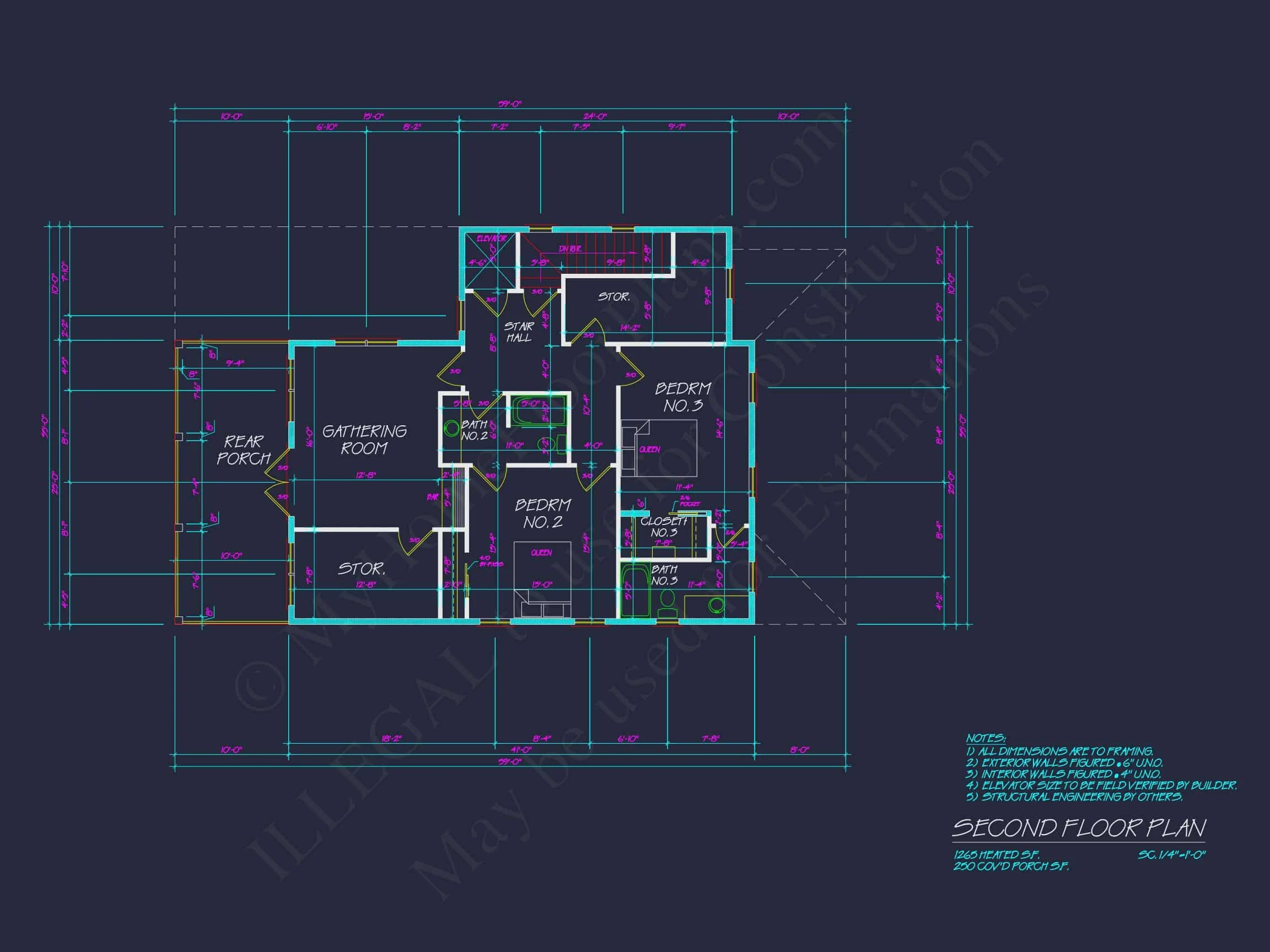 20-1562 HOUSE PLAN - Elegant House Plan with 2-Story CAD Blueprint & Modern Designs 9 Elegant house Plan with 2-Story CAD Blueprint & Modern Designs