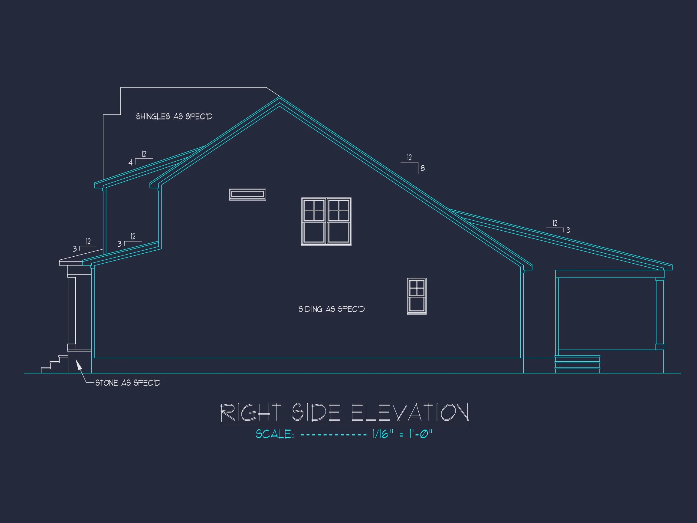 20-1480 HOUSE PLAN - Modern House Plan with Floor Blueprint, CAD Designs & Architecture 5 Modern house Plan with Floor Blueprint, CAD Designs & Architecture