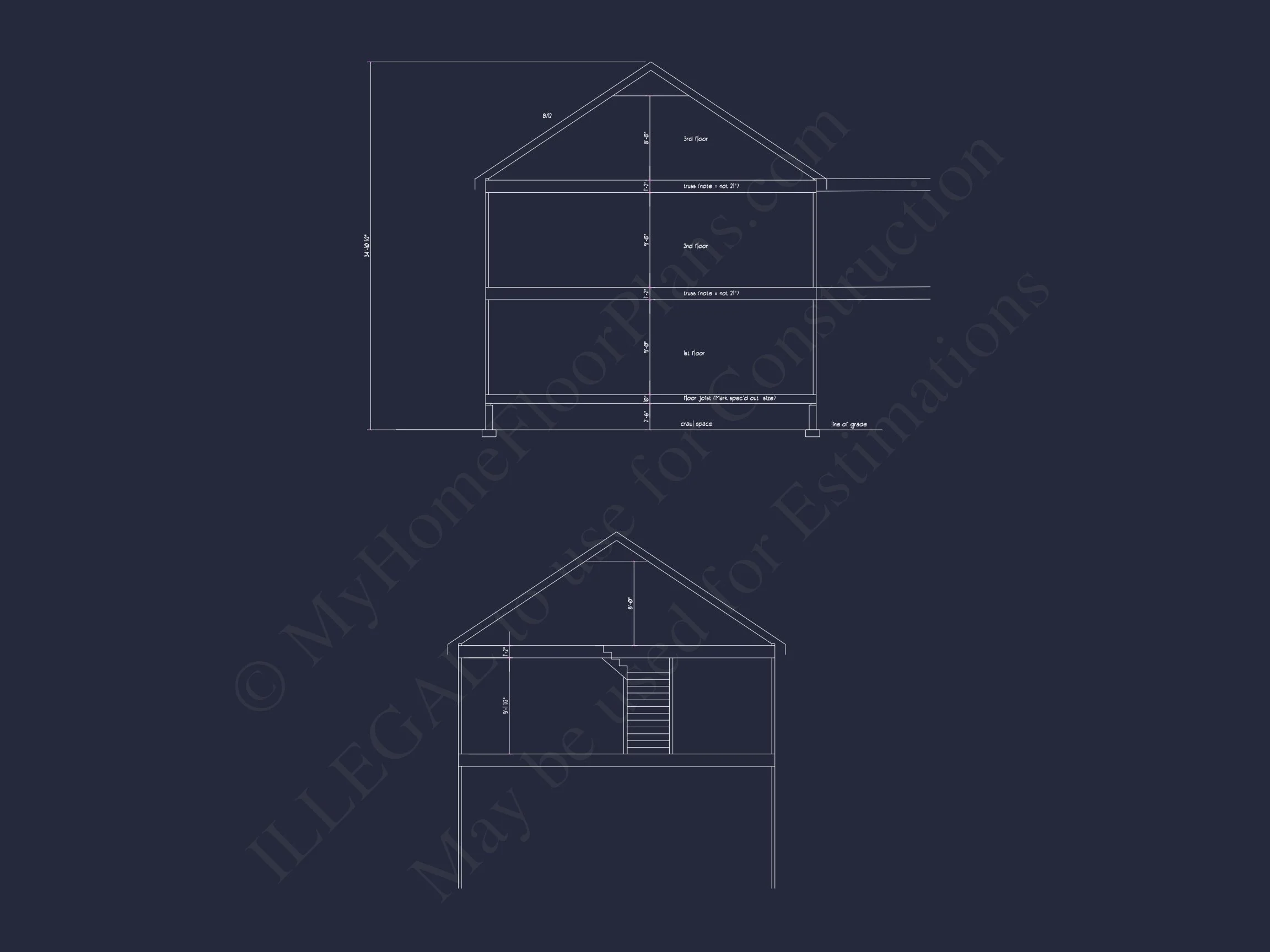 20-1452 HOUSE PLAN - Spacious House Plan with 2 Floors, CAD Designs & Blueprint 16 Spacious house Plan with 2 Floors, CAD Designs & Blueprint