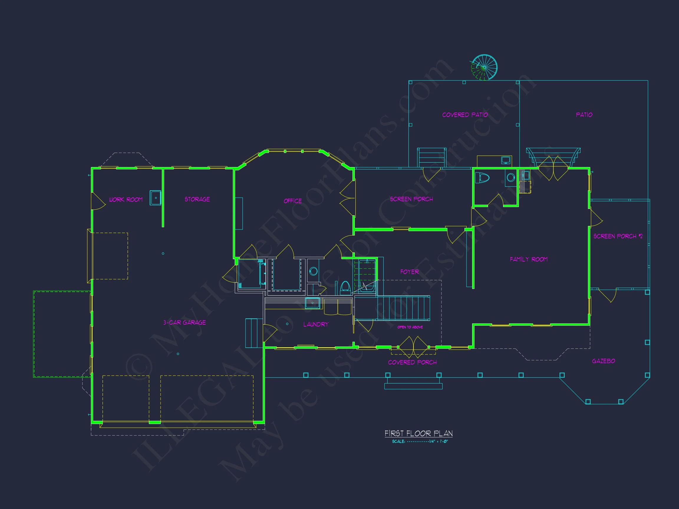 20-1452 HOUSE PLAN - Spacious House Plan with 2 Floors, CAD Designs & Blueprint 4 Spacious house Plan with 2 Floors, CAD Designs & Blueprint