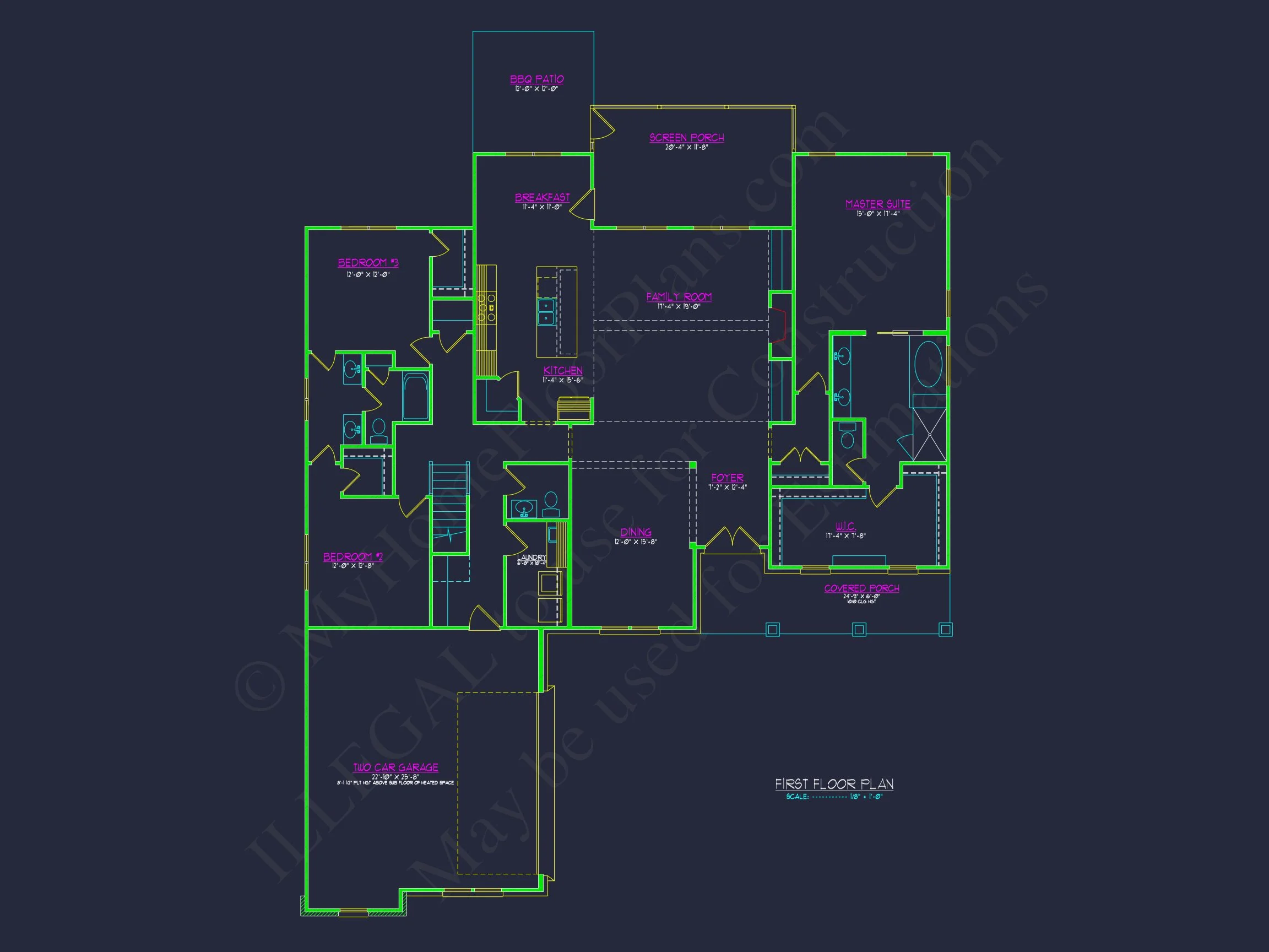 20-1378 HOUSE PLAN - Craftsman House Floor Plan with Spacious Design & CAD Blueprint 5 Craftsman house Floor Plan with Spacious Design & CAD Blueprint
