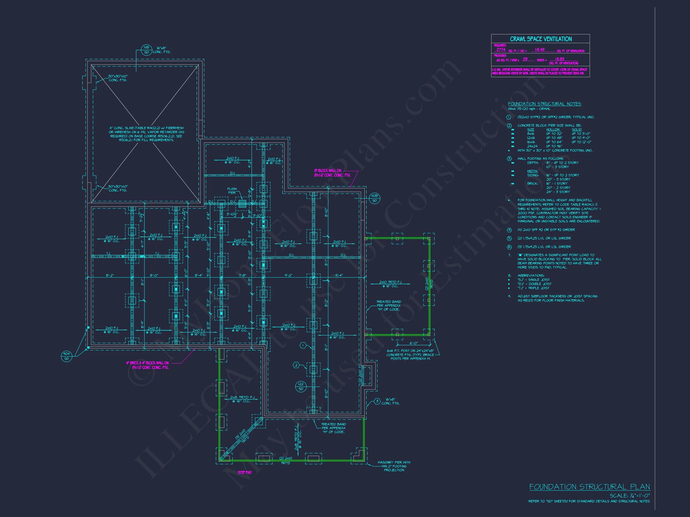 20-1341 HOUSE PLAN - Craftsman House Floor Plan | 2-Story Blueprint with 3 Beds 8 2-Story Blueprint with 3 Beds