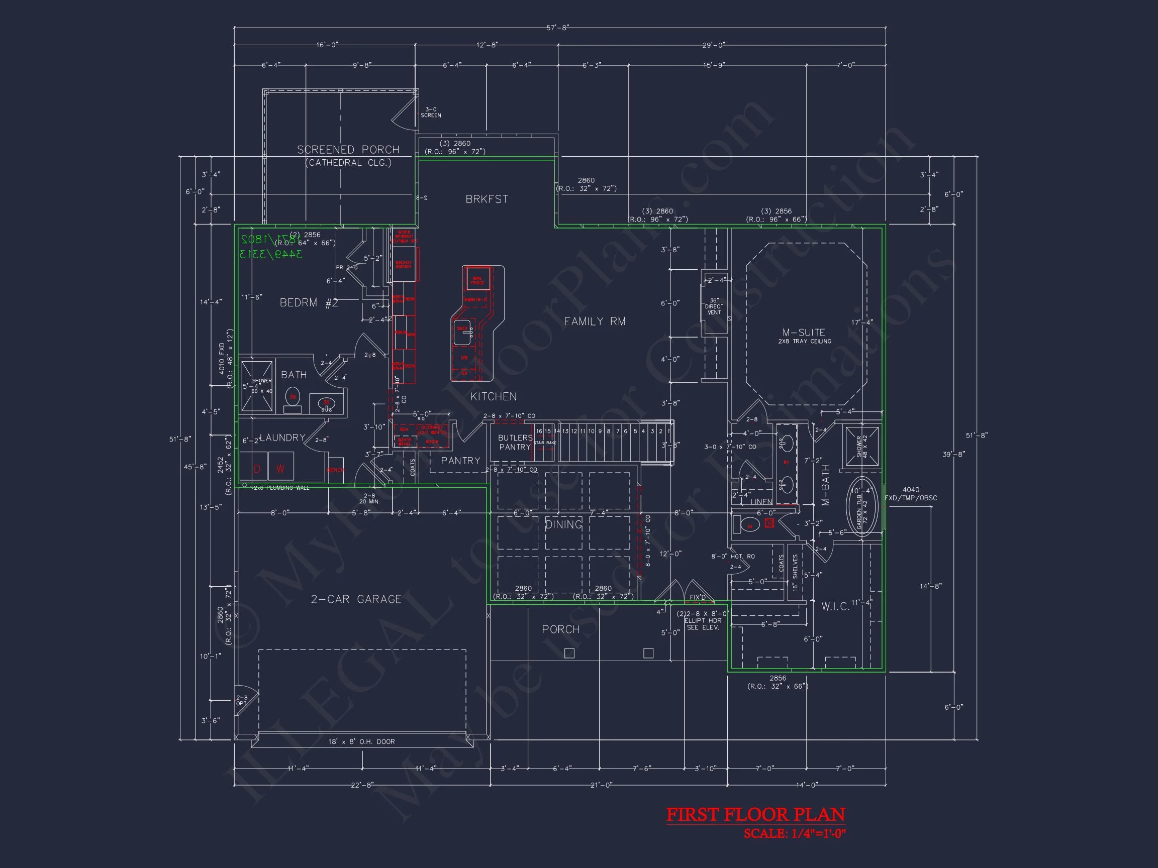 20-1336 HOUSE PLAN - 4-Bedroom House CAD Plan with 2-Car Garage and Loft 6 4-Bedroom house CAD Plan with 2-Car Garage and Loft