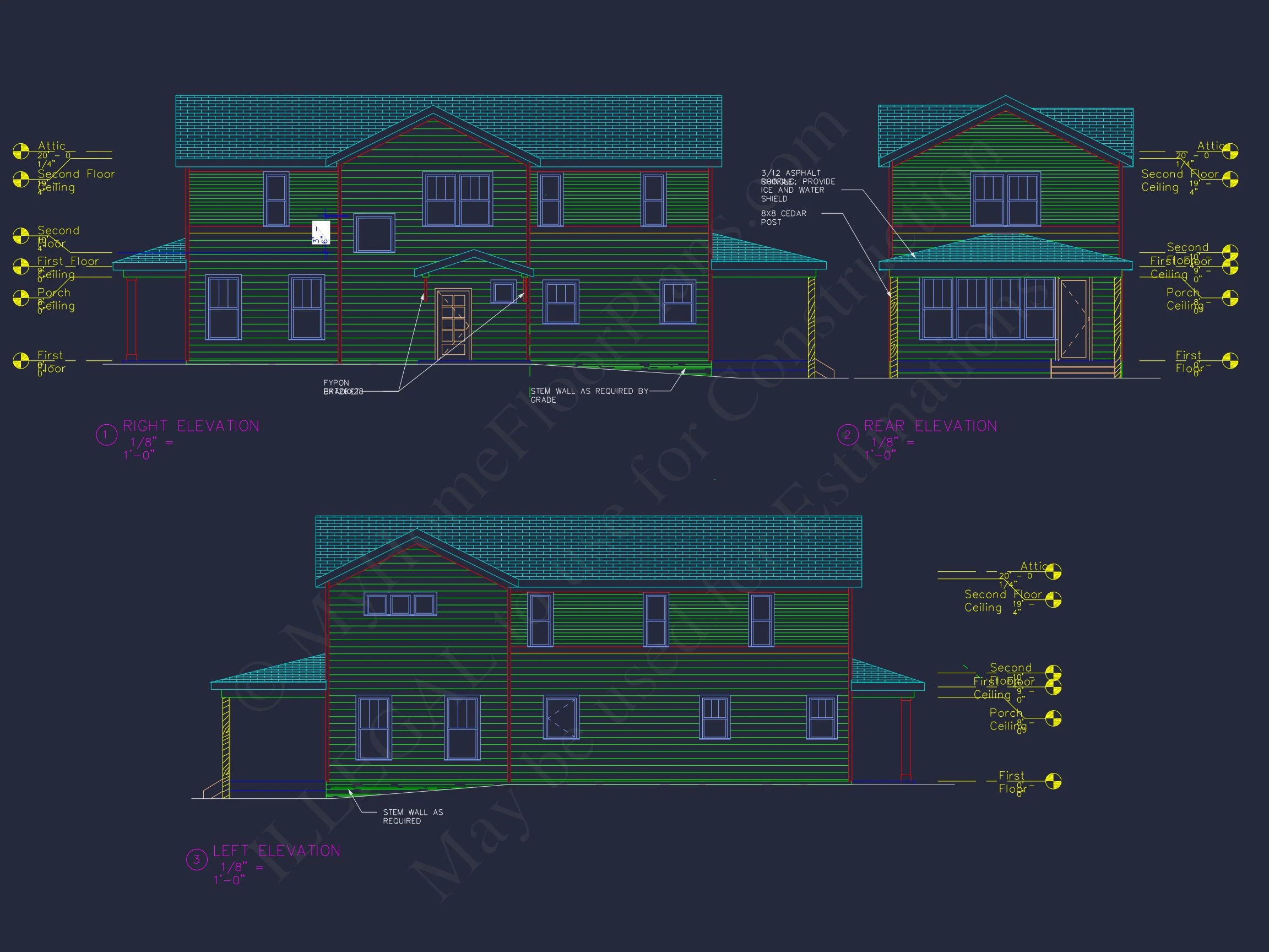 20-1310 HOUSE PLAN - Craftsman House Plan with 2-Story Floor Blueprint Design 5 Craftsman house Plan with 2-Story Floor Blueprint Design