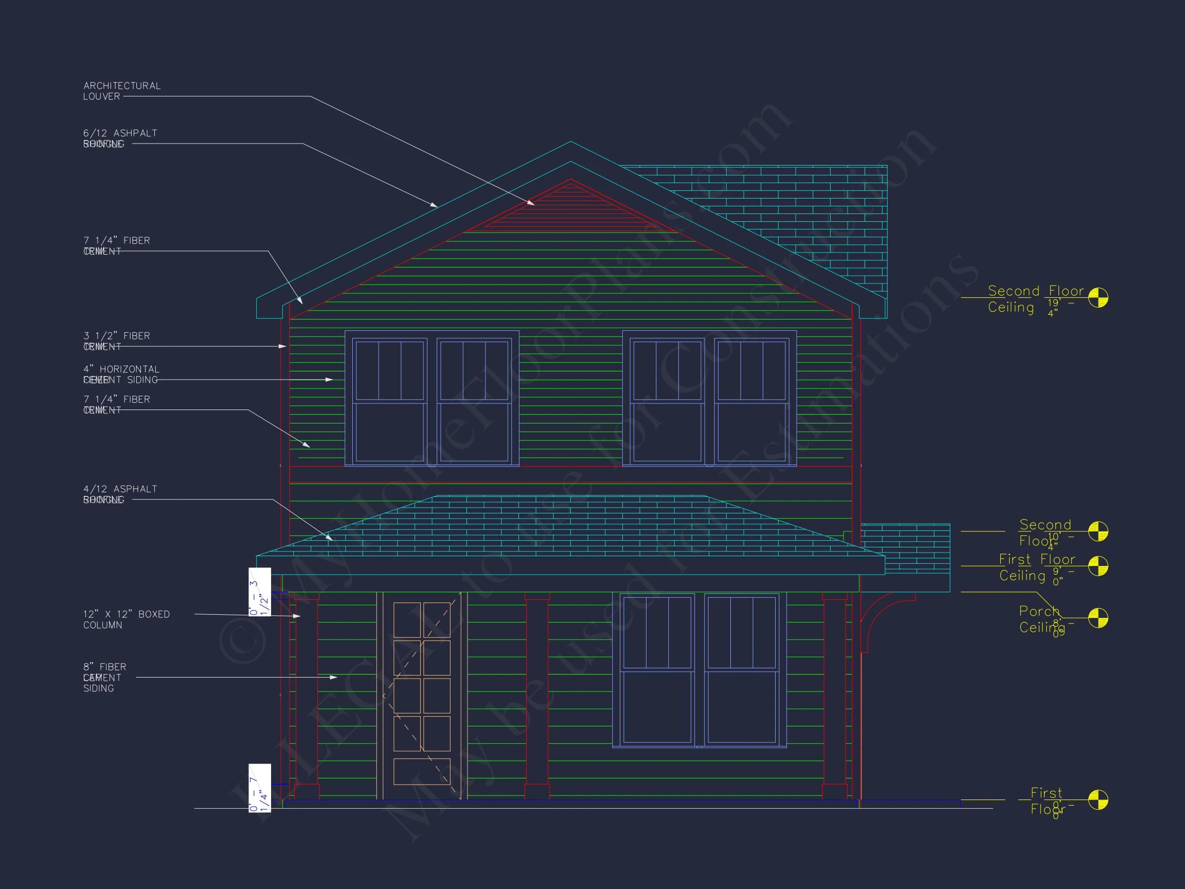20-1310 HOUSE PLAN - Craftsman House Plan with 2-Story Floor Blueprint Design 4 Craftsman house Plan with 2-Story Floor Blueprint Design