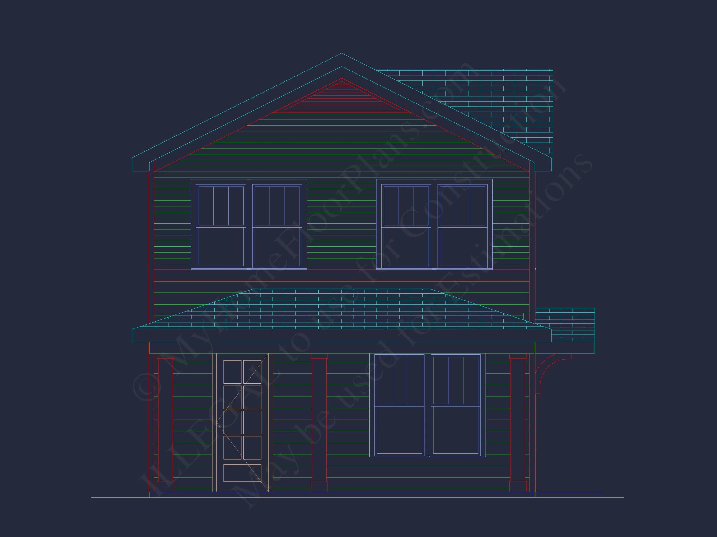 20-1310 HOUSE PLAN - Craftsman House Plan with 2-Story Floor Blueprint Design 3 Craftsman house Plan with 2-Story Floor Blueprint Design
