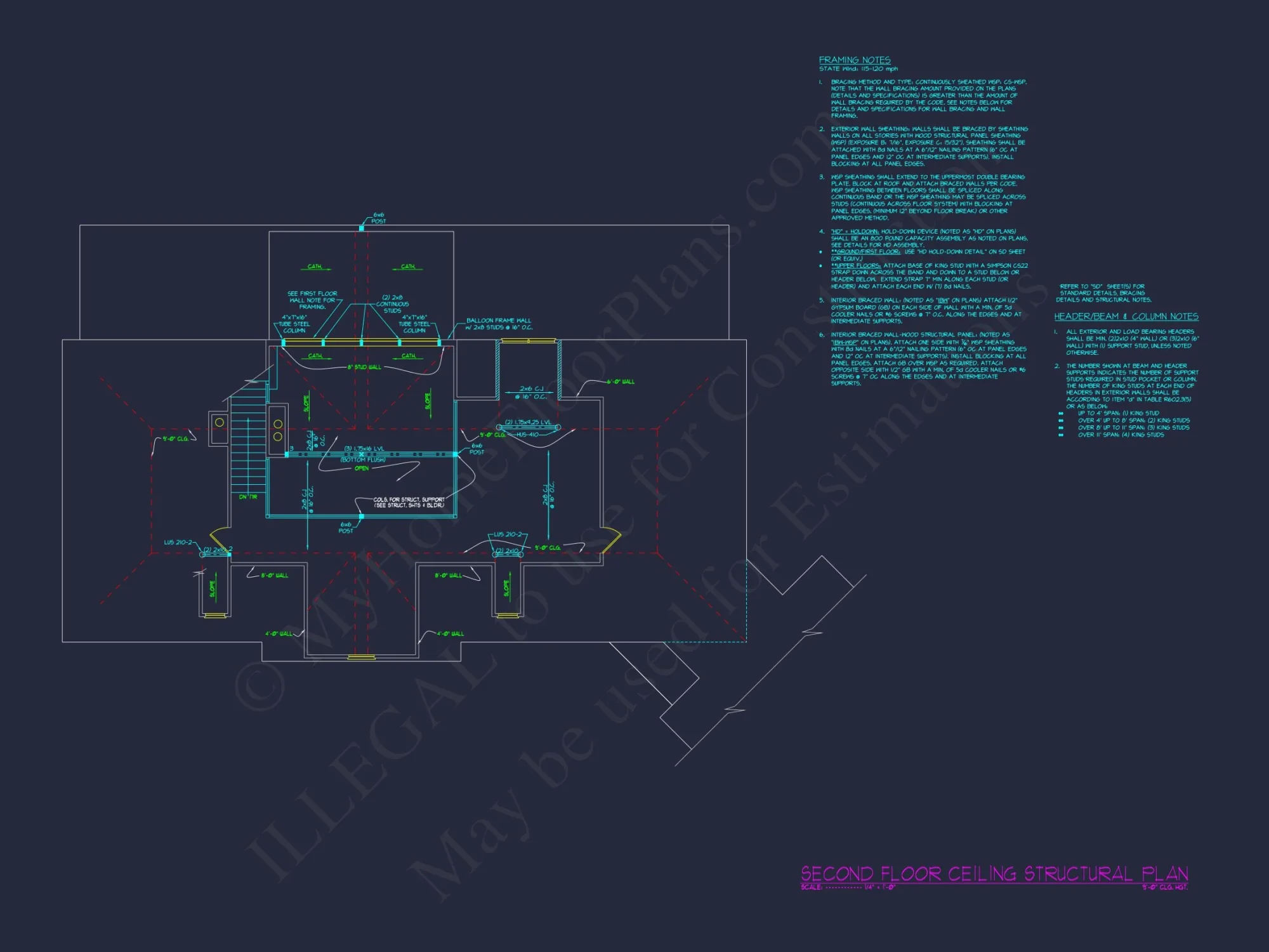 house Plan with CAD Designs: 2-Story Floor Plan and Blueprint