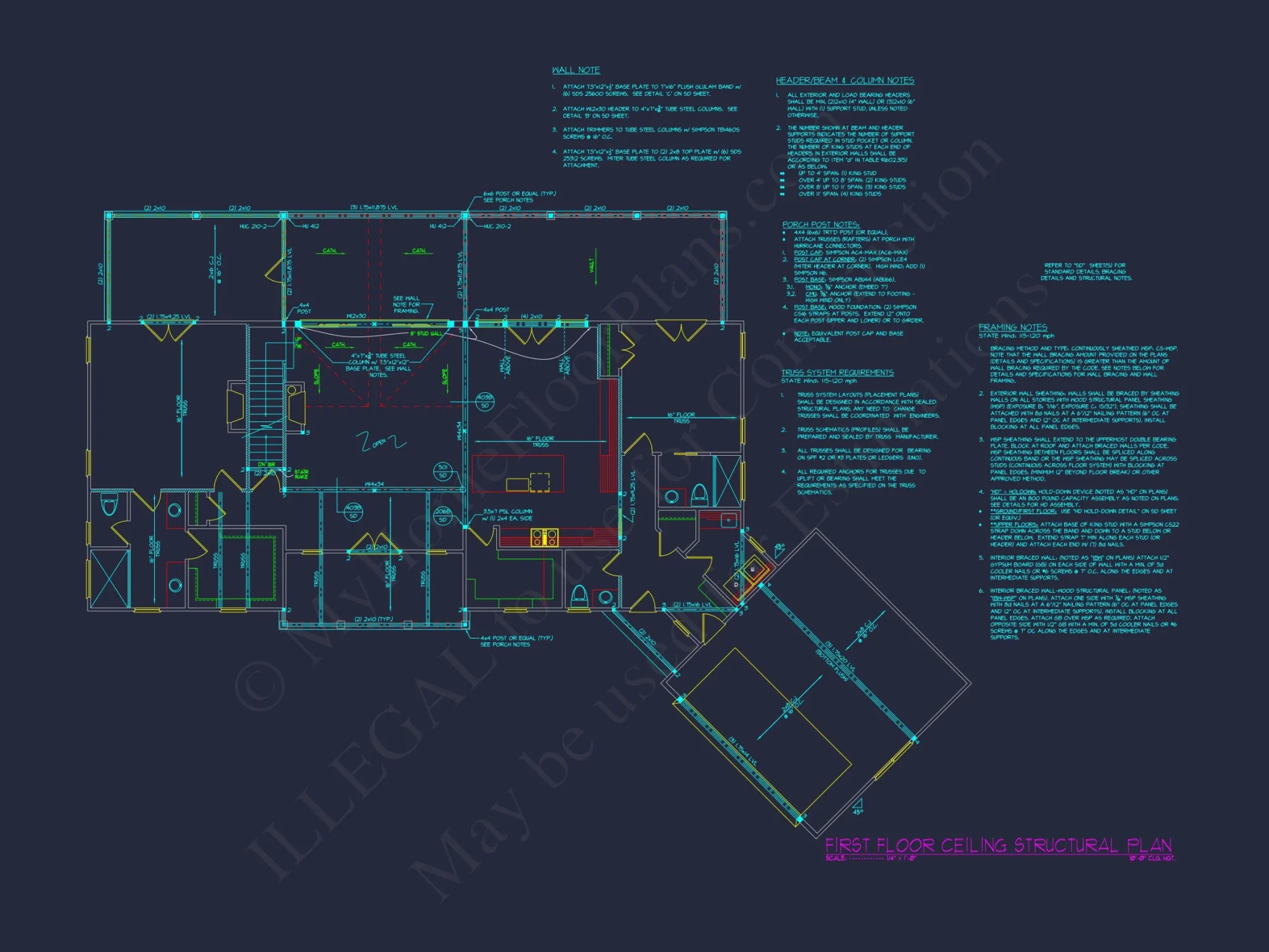 house Plan with CAD Designs: 2-Story Floor Plan and Blueprint