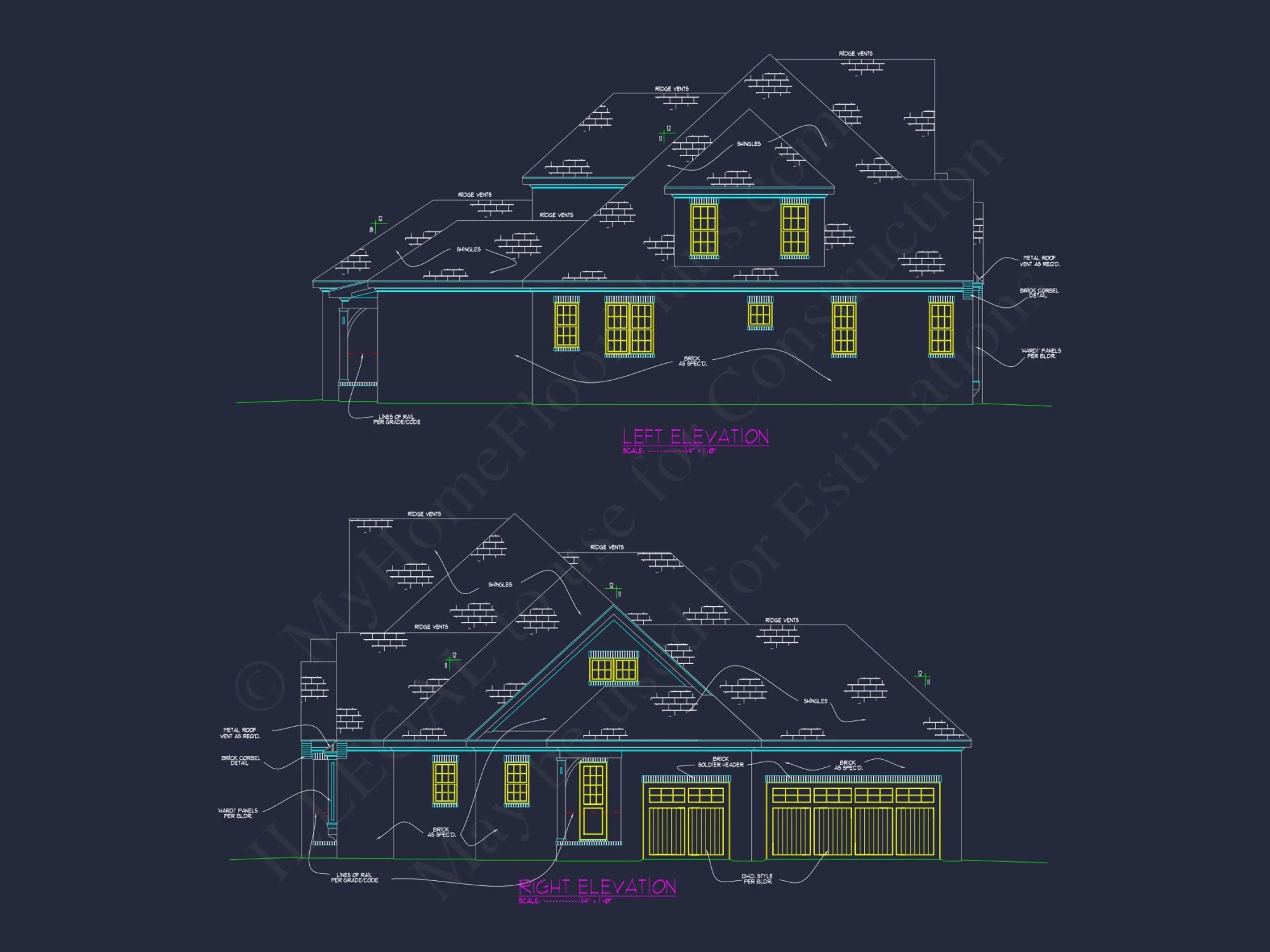 Elegant 2-Story house Plan with Spacious Floor Plan and CAD Designs