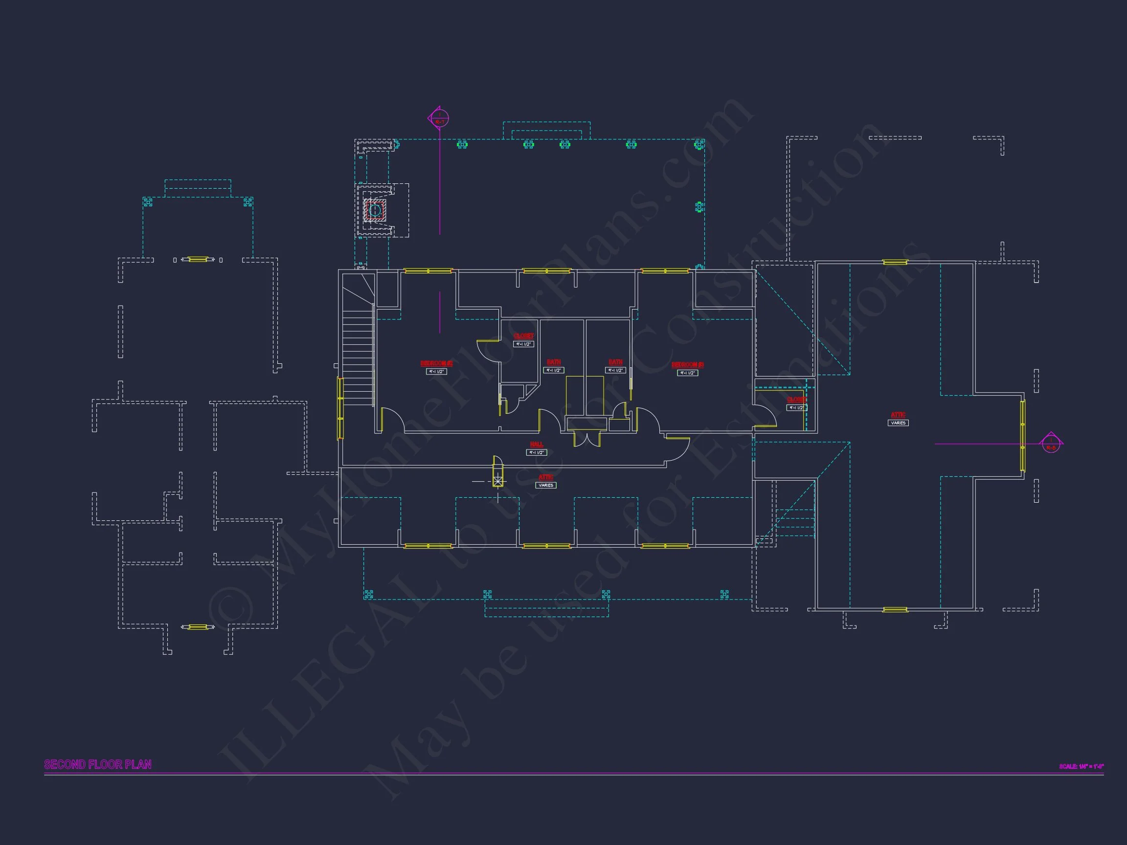 20-1173 HOUSE PLAN - Spacious 2-Story House Floor Plan with CAD Designs & Blueprint 7 Spacious 2-Story house Floor Plan with CAD Designs & Blueprint