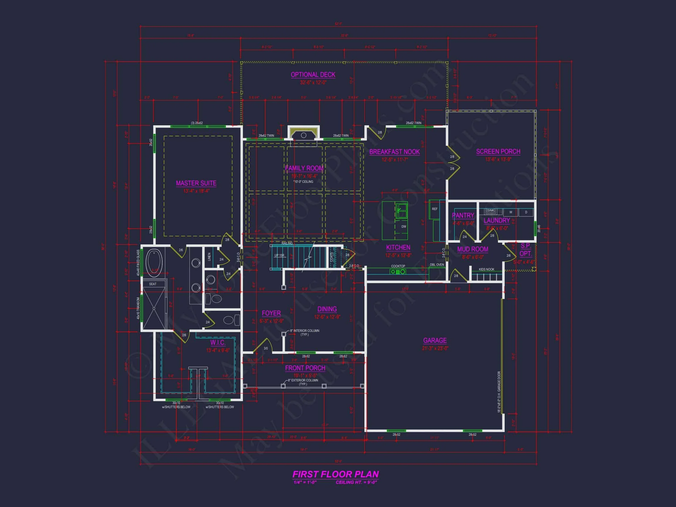 20-1110 HOUSE PLAN - Elegant House Plan with Detailed Floor Designs and CAD Blueprints 9 Elegant house Plan with Detailed Floor Designs and CAD Blueprints