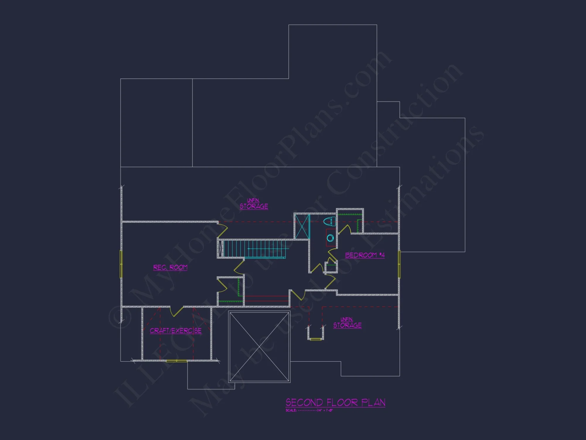 Traditional Farmhouse house Floor Plan with CAD and Blueprint Designs