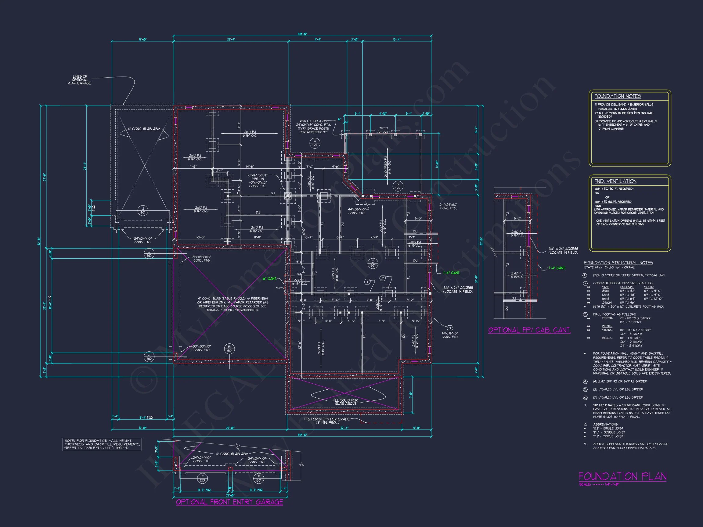 20-1036 HOUSE PLAN - Craftsman House with 2-Story Floor Plan | CAD Designs & Blueprints 24 Craftsman house with 2-Story Floor Plan