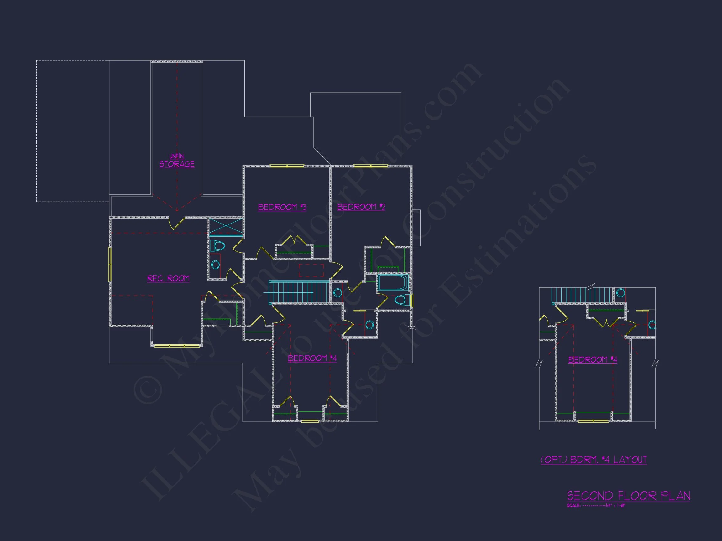 20-1036 HOUSE PLAN - Craftsman House with 2-Story Floor Plan | CAD Designs & Blueprints 21 CAD Designs & Blueprints