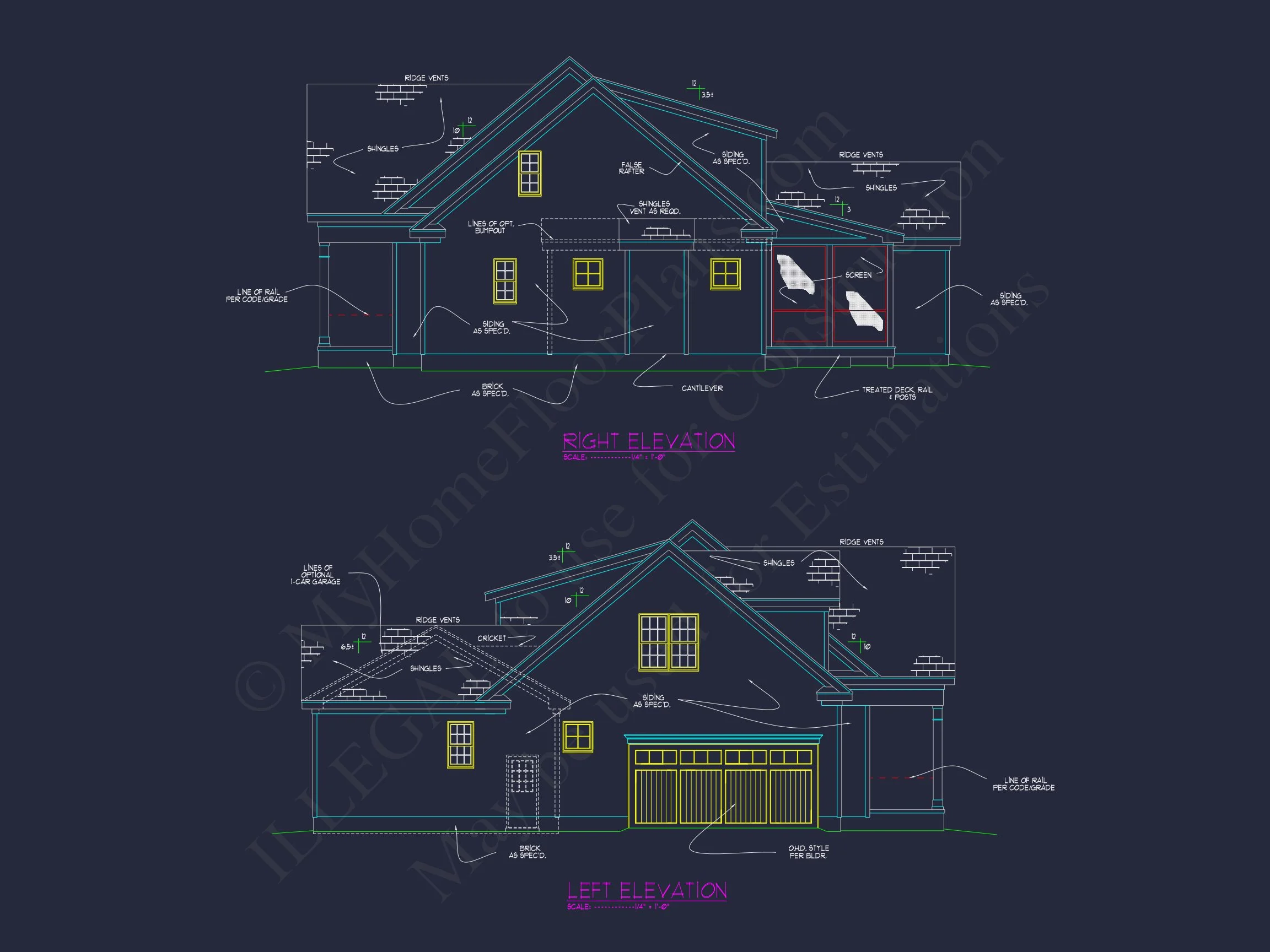20-1036 HOUSE PLAN - Craftsman House with 2-Story Floor Plan | CAD Designs & Blueprints 19 CAD Designs & Blueprints