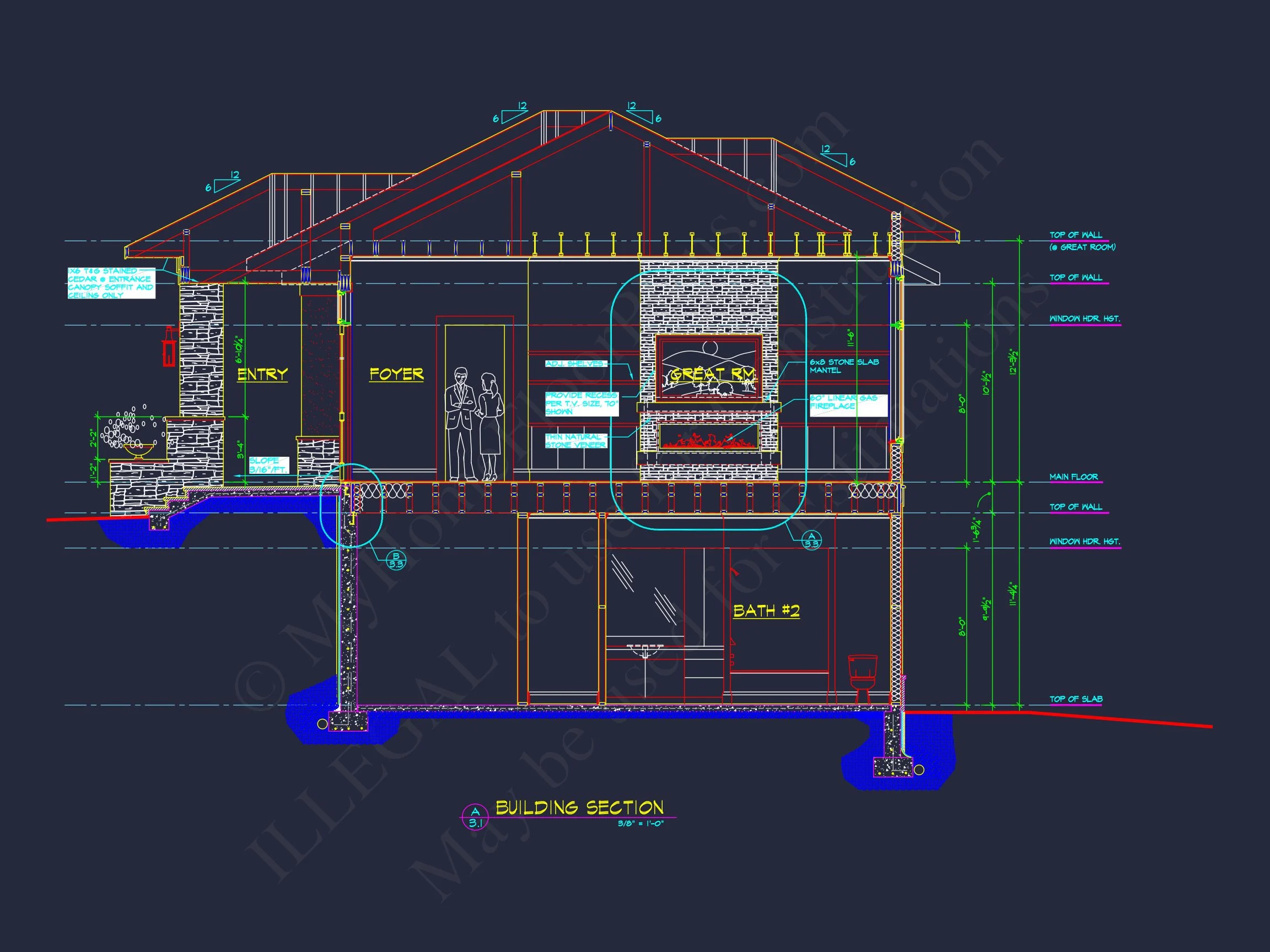 20-1033 HOUSE PLAN - Modern Craftsman House Plan with 2 Stories and Basement 4 Modern Craftsman house Plan with 2 Stories and Basement