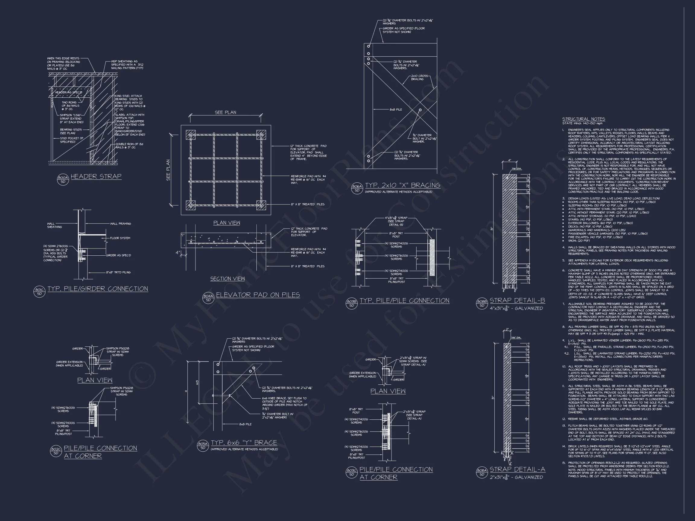 19-2393 HOUSE PLAN - Modern Coastal House Plan with Blueprint Designs & CAD Files 15 Modern Coastal house Plan with Blueprint Designs & CAD Files