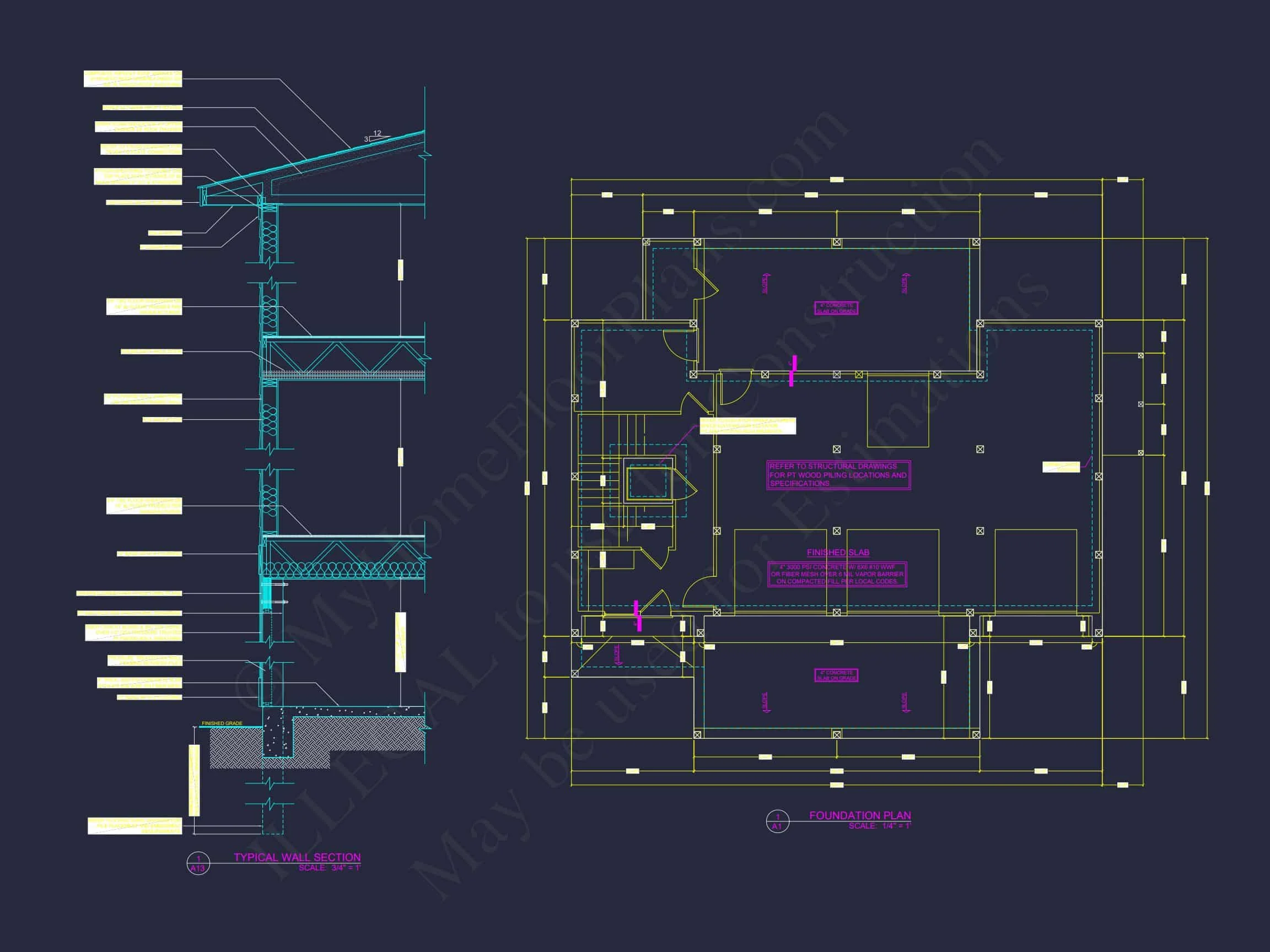 19-2393 HOUSE PLAN - Modern Coastal House Plan with Blueprint Designs & CAD Files 7 Modern Coastal house Plan with Blueprint Designs & CAD Files