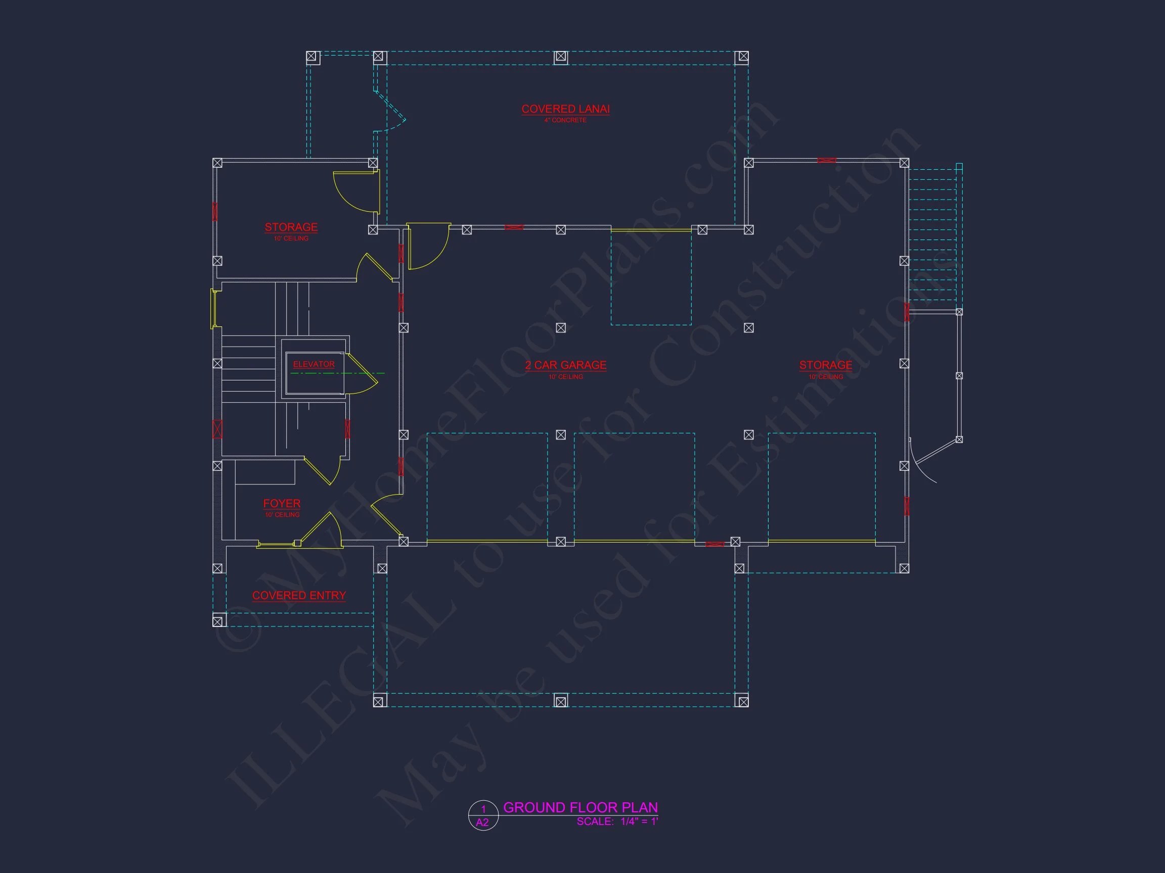 19-2393 HOUSE PLAN - Modern Coastal House Plan with Blueprint Designs & CAD Files 4 Modern Coastal house Plan with Blueprint Designs & CAD Files