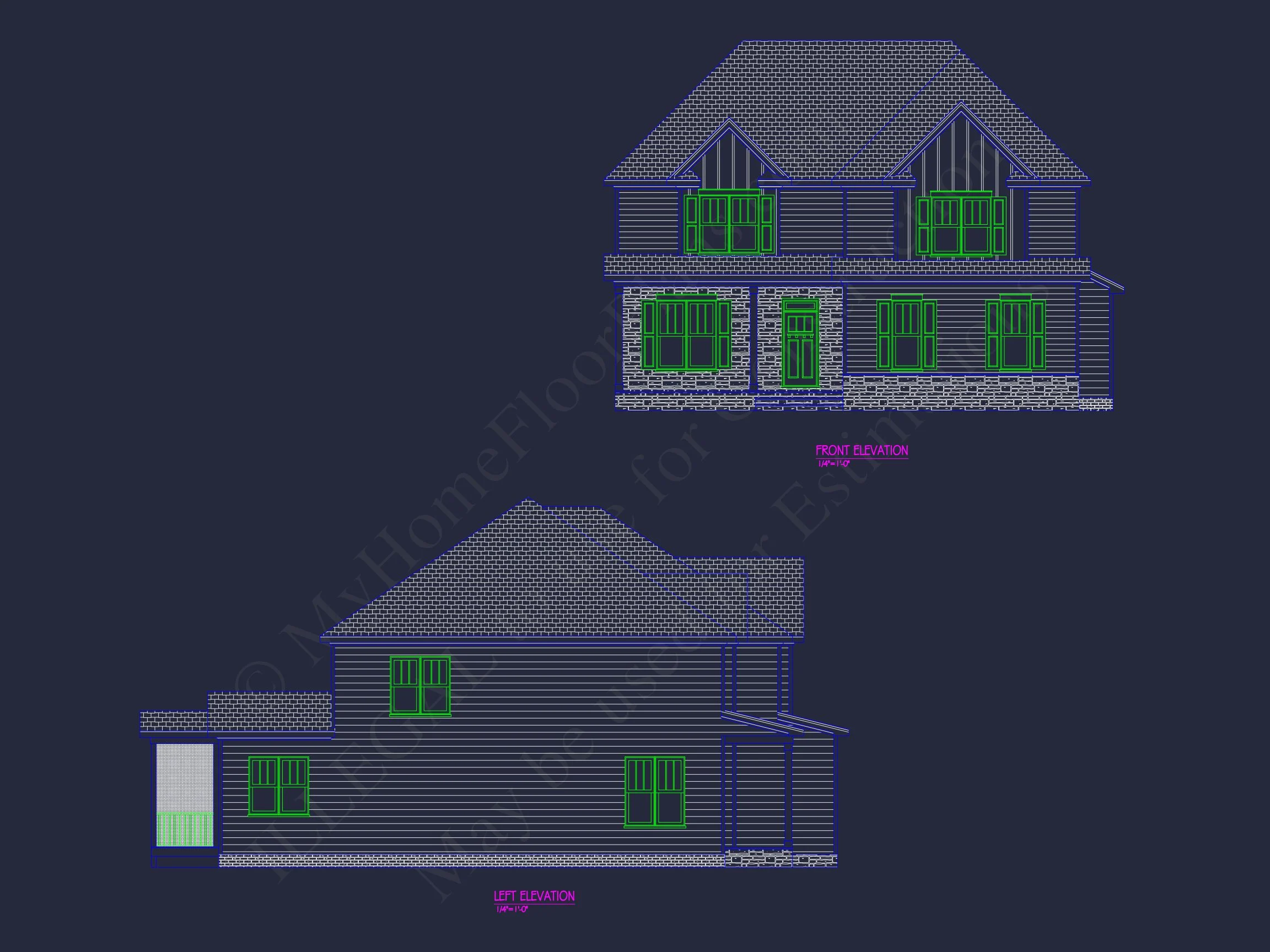 19-2325 HOUSE PLAN - Stunning House Floor Plan with CAD Designs & Blueprints 2 Stunning house Floor Plan with CAD Designs & Blueprints