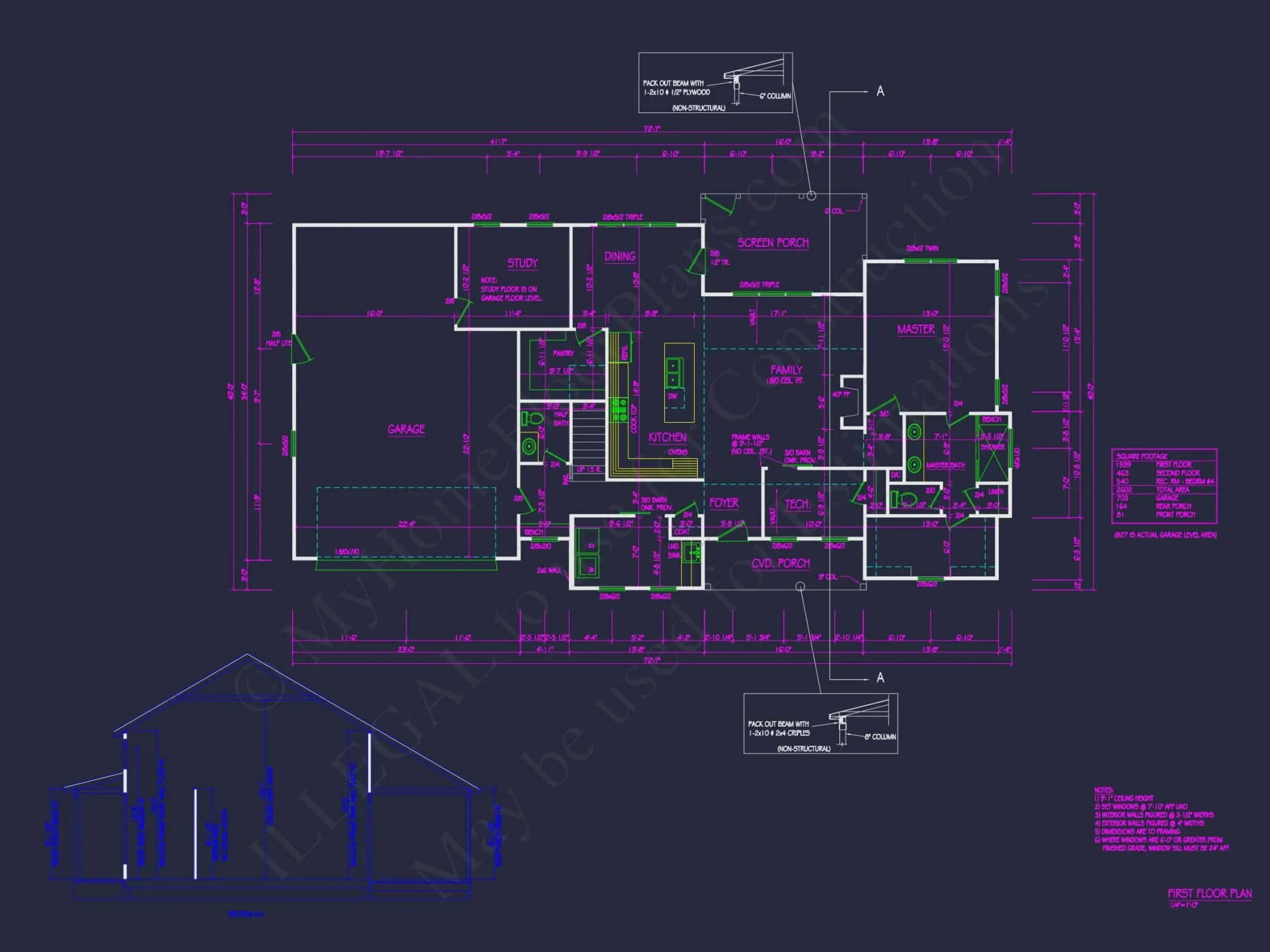 Effortlessly Modern Floor Plan: house Blueprint CAD for Designers