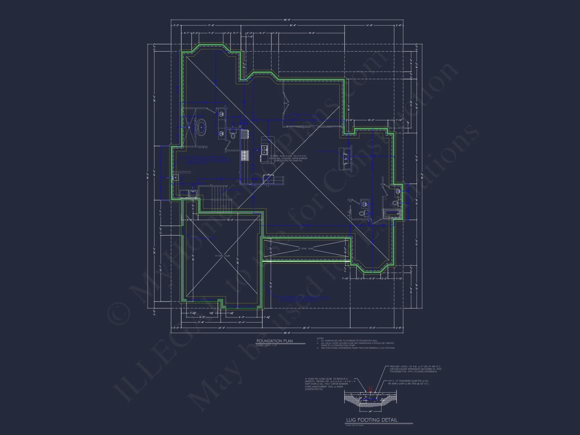 Craftsman house Plan with 2 Floors and 4 Bedrooms – Detailed CAD Designs