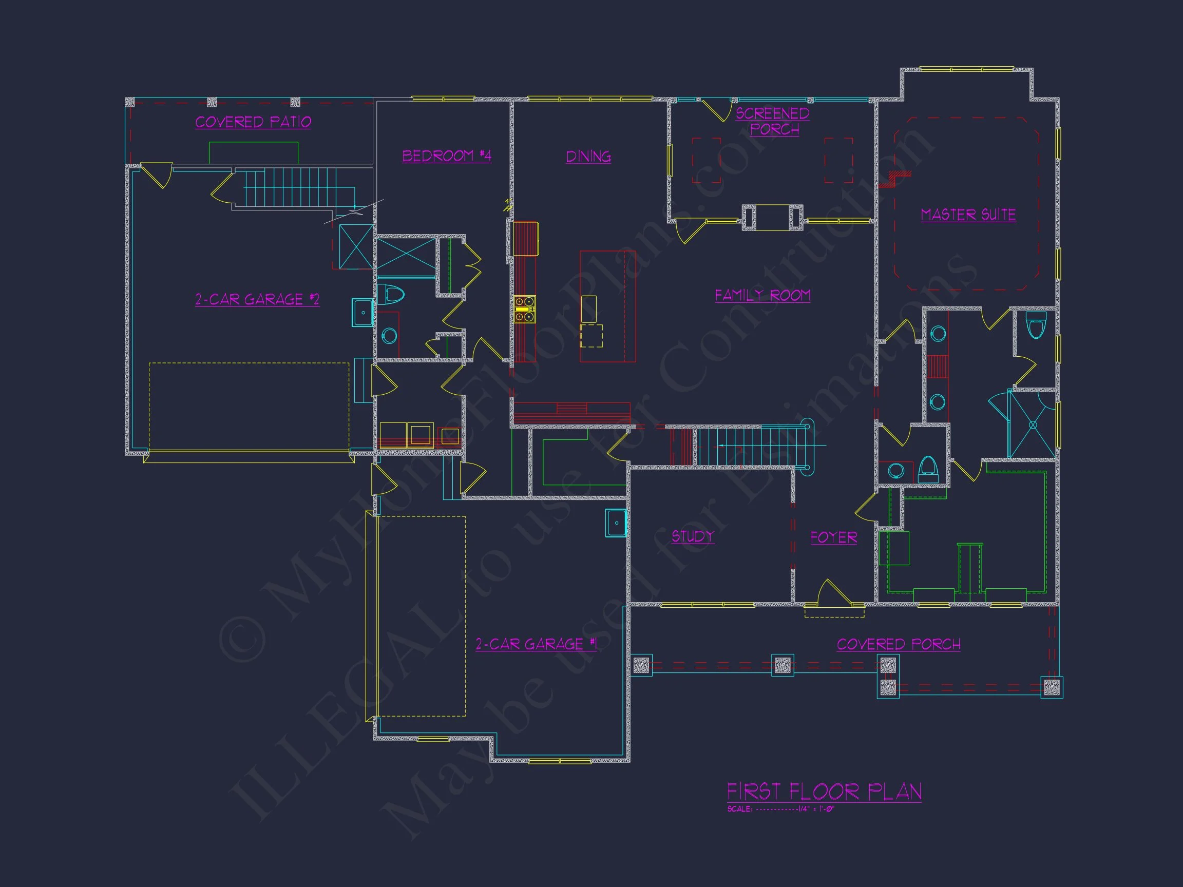 19-1975 HOUSE PLAN - Elegant House Floor Plan with Detailed CAD Designs & Blueprints 4 Elegant house Floor Plan with Detailed CAD Designs & Blueprints
