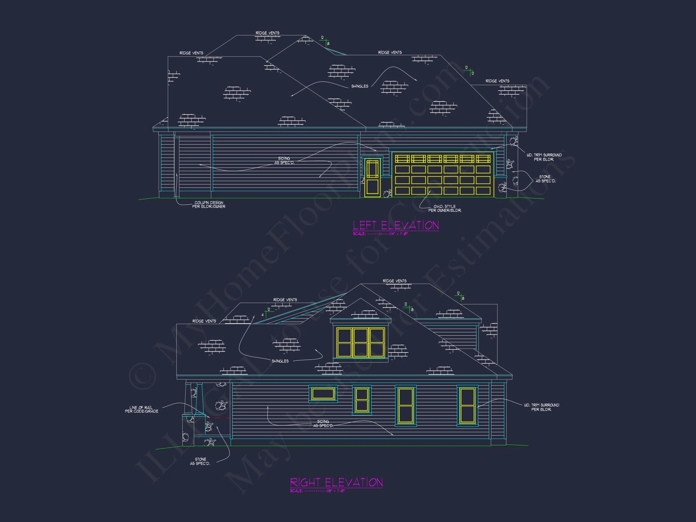 19-1975 HOUSE PLAN - Elegant House Floor Plan with Detailed CAD Designs & Blueprints 3 Elegant house Floor Plan with Detailed CAD Designs & Blueprints