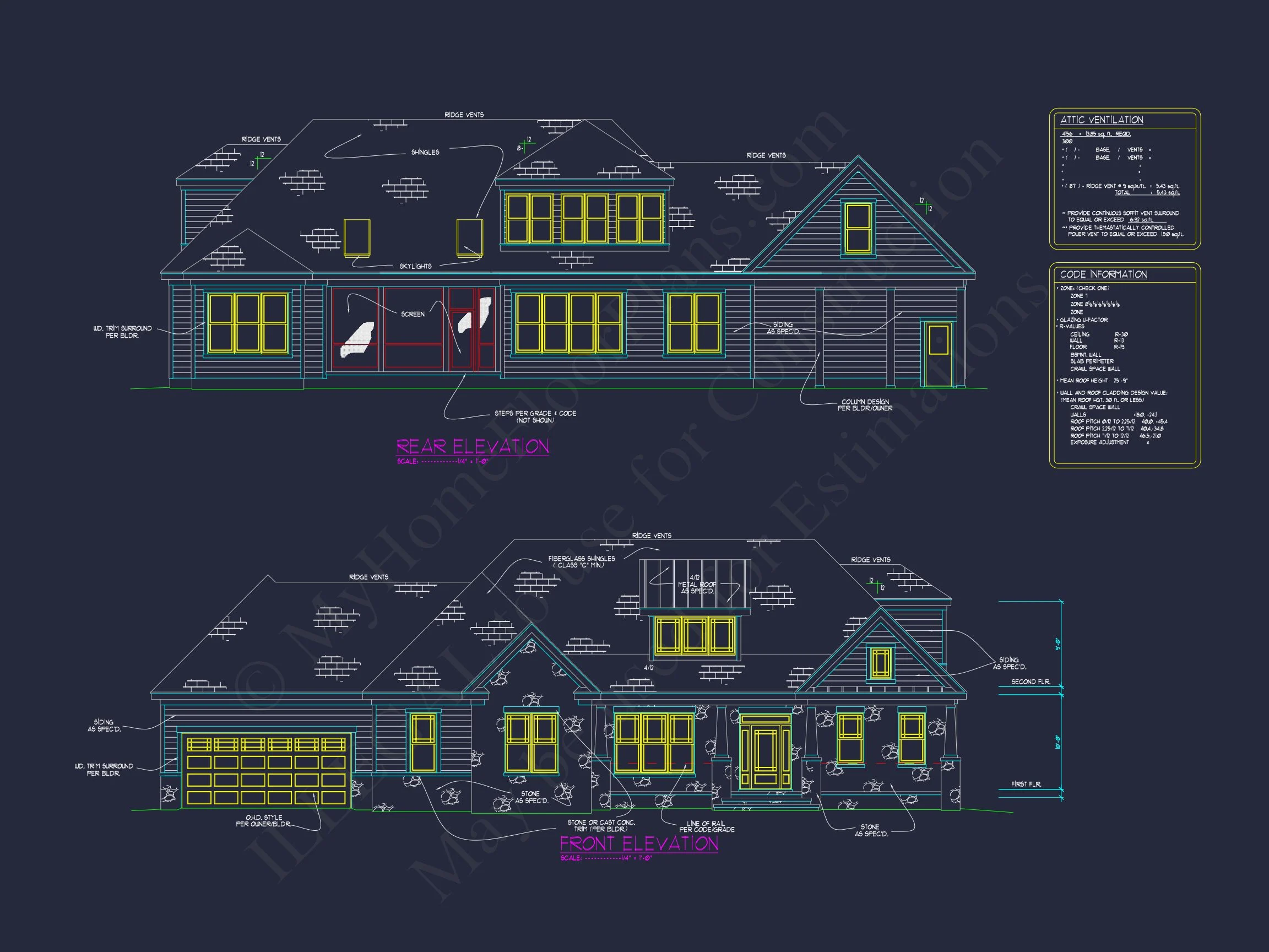 19-1975 HOUSE PLAN - Elegant House Floor Plan with Detailed CAD Designs & Blueprints 2 Elegant house Floor Plan with Detailed CAD Designs & Blueprints