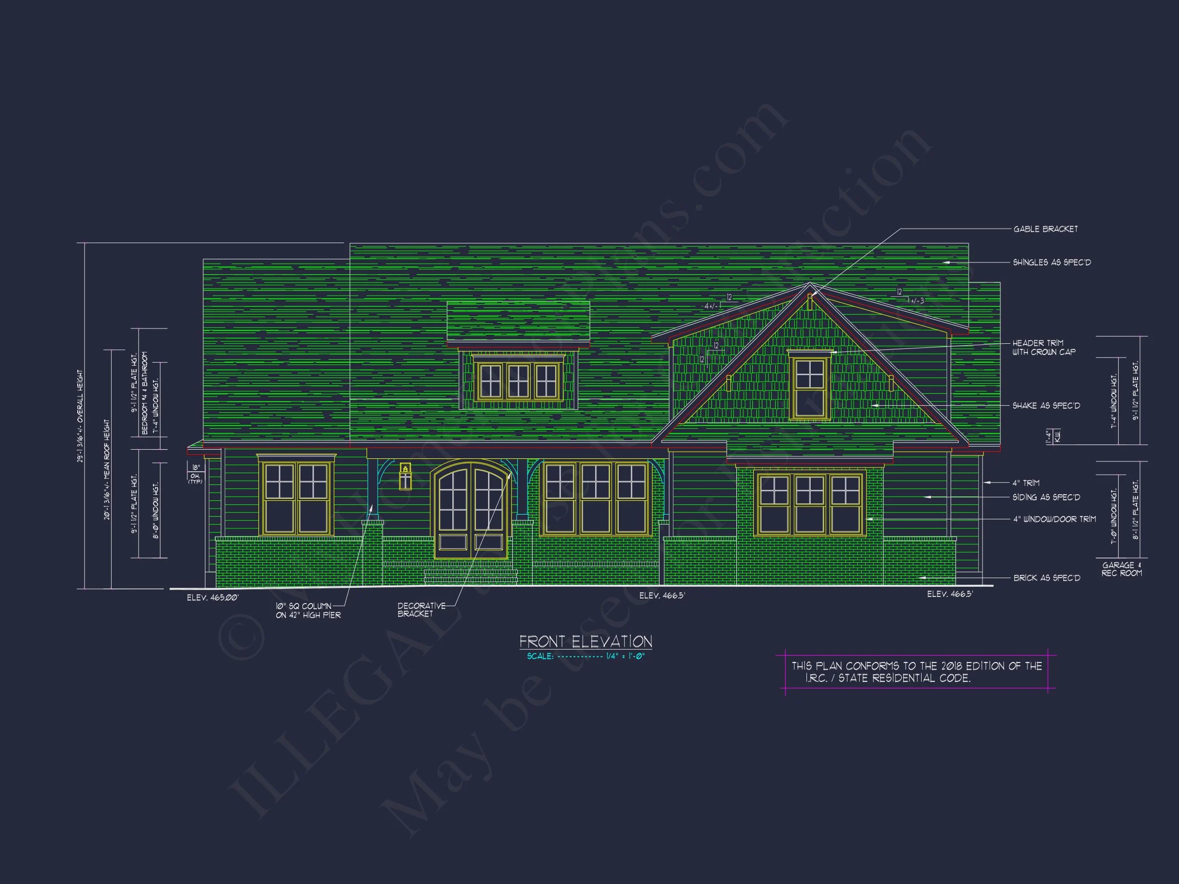19-1946 HOUSE PLAN - Craftsman House Plan with Detailed Floor Plan and CAD Designs 2 Craftsman house Plan with Detailed Floor Plan and CAD Designs
