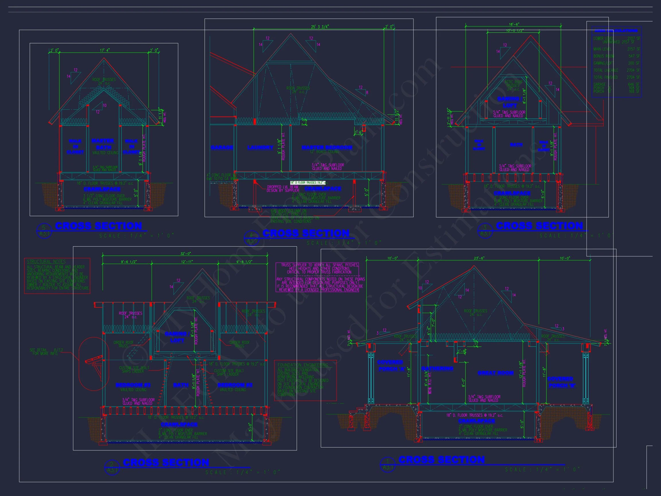 19-1889 HOUSE PLAN - House Designs: 1.5-Story Craftsman Blueprint with Open Floor Plan 8 house Designs: 1.5-Story Craftsman Blueprint with Open Floor Plan