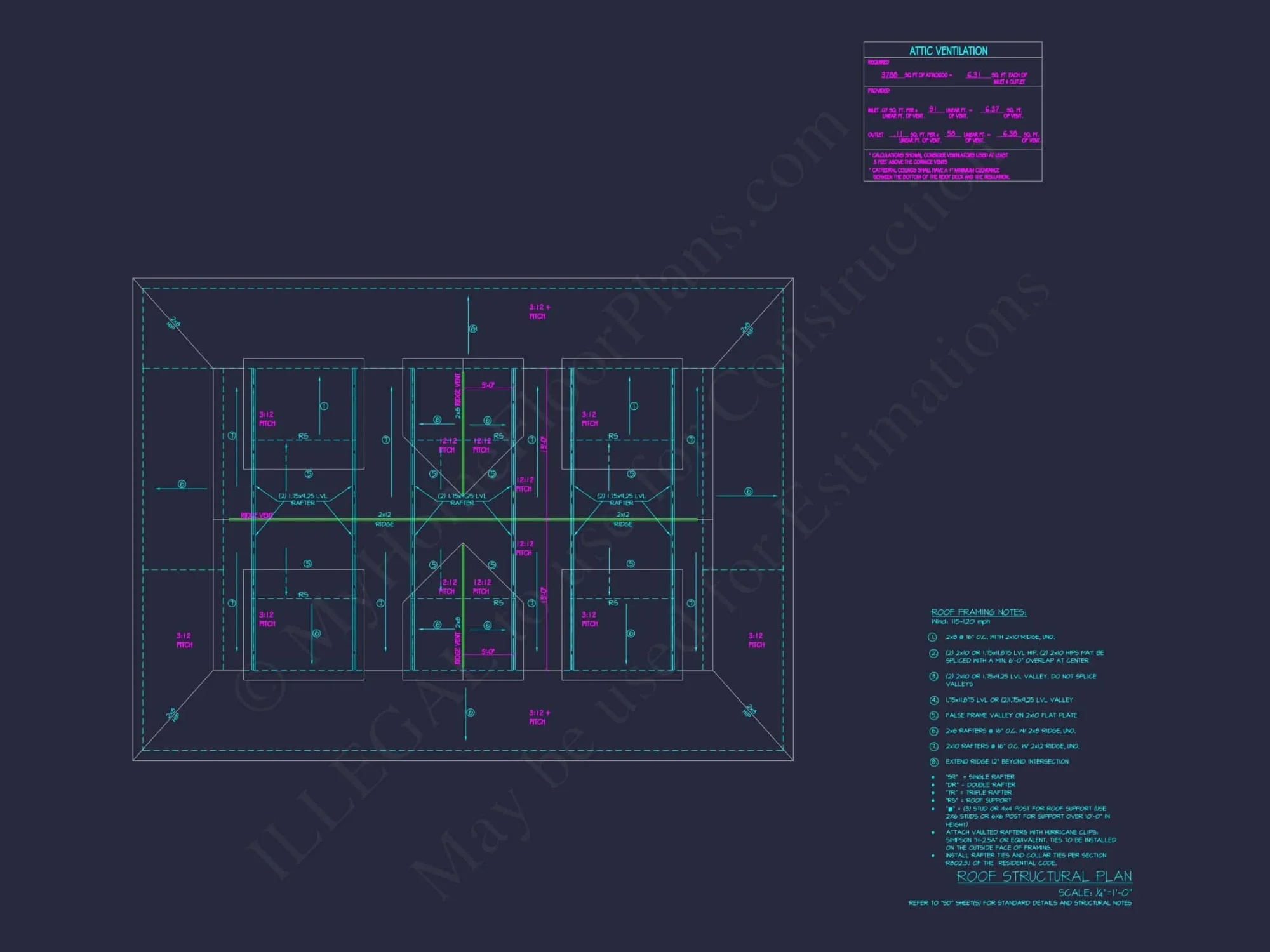 Traditional Craftsman house Plan - Detailed Floor Plan and CAD Design