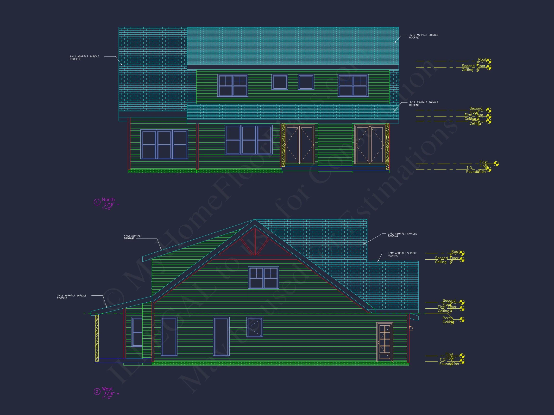 19-1694 HOUSE PLAN - Beautiful House Floor Plan with CAD Designs and Blueprint 3 Beautiful house Floor Plan with CAD Designs and Blueprint