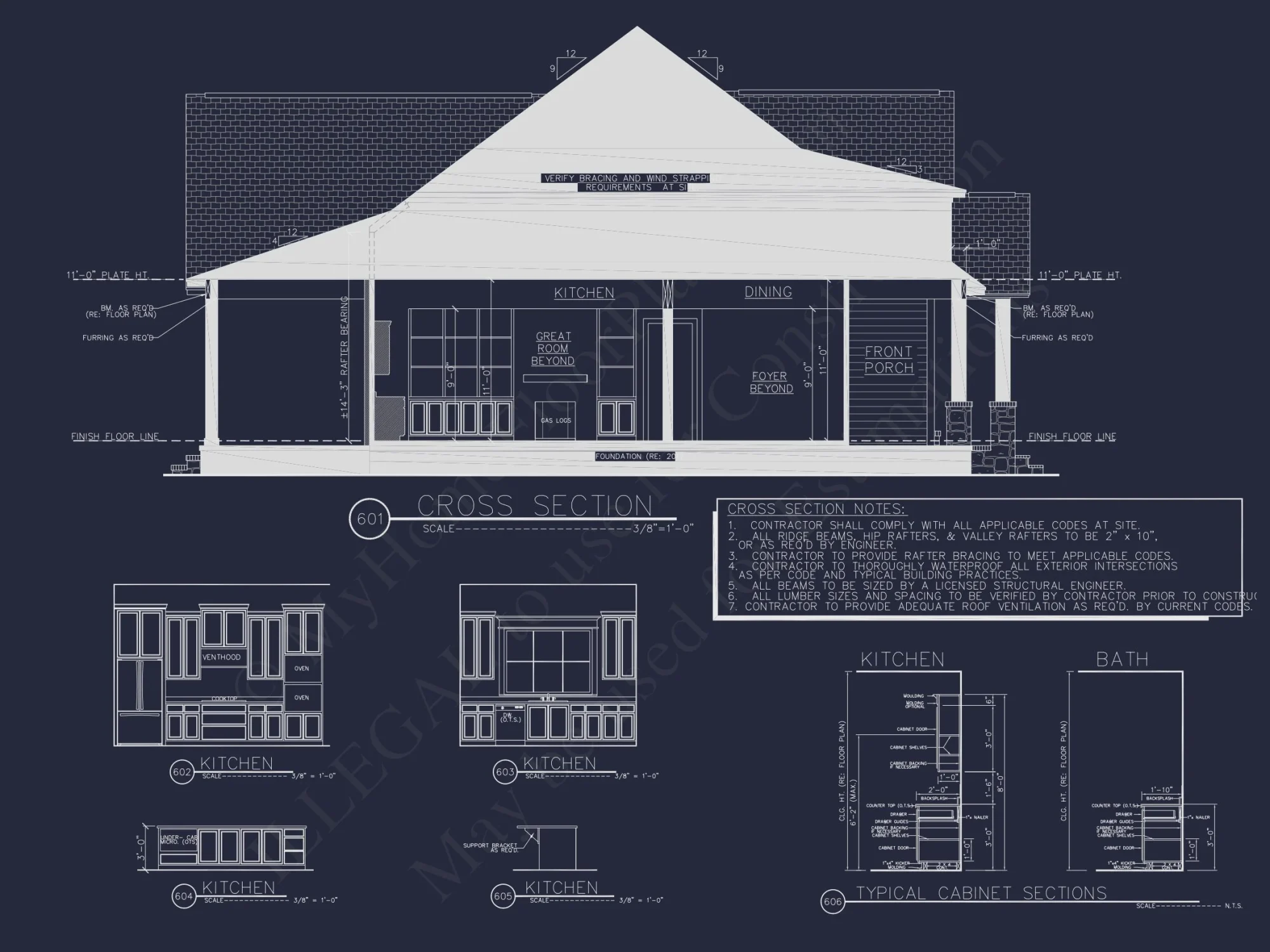 Traditional Craftsman house Plan with Bonus Room and Vaulted Ceilings