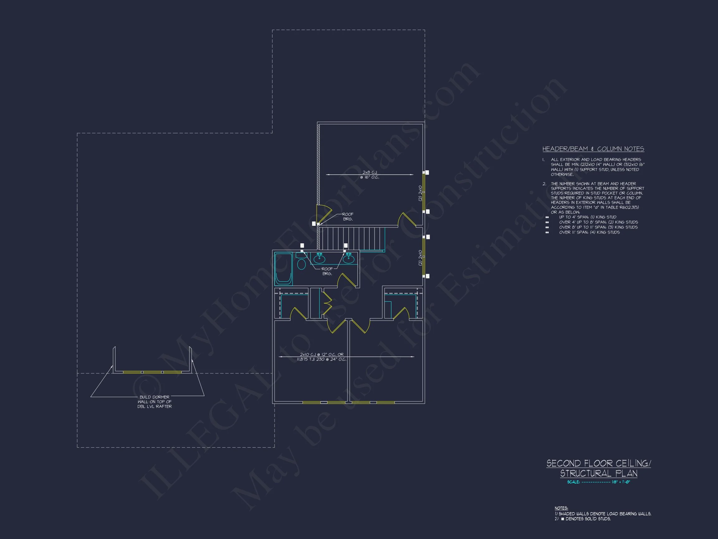 19-1617 HOUSE PLAN - Modern Craftsman House Plan with Detailed CAD Blueprints 9 Modern Craftsman house Plan with Detailed CAD Blueprints