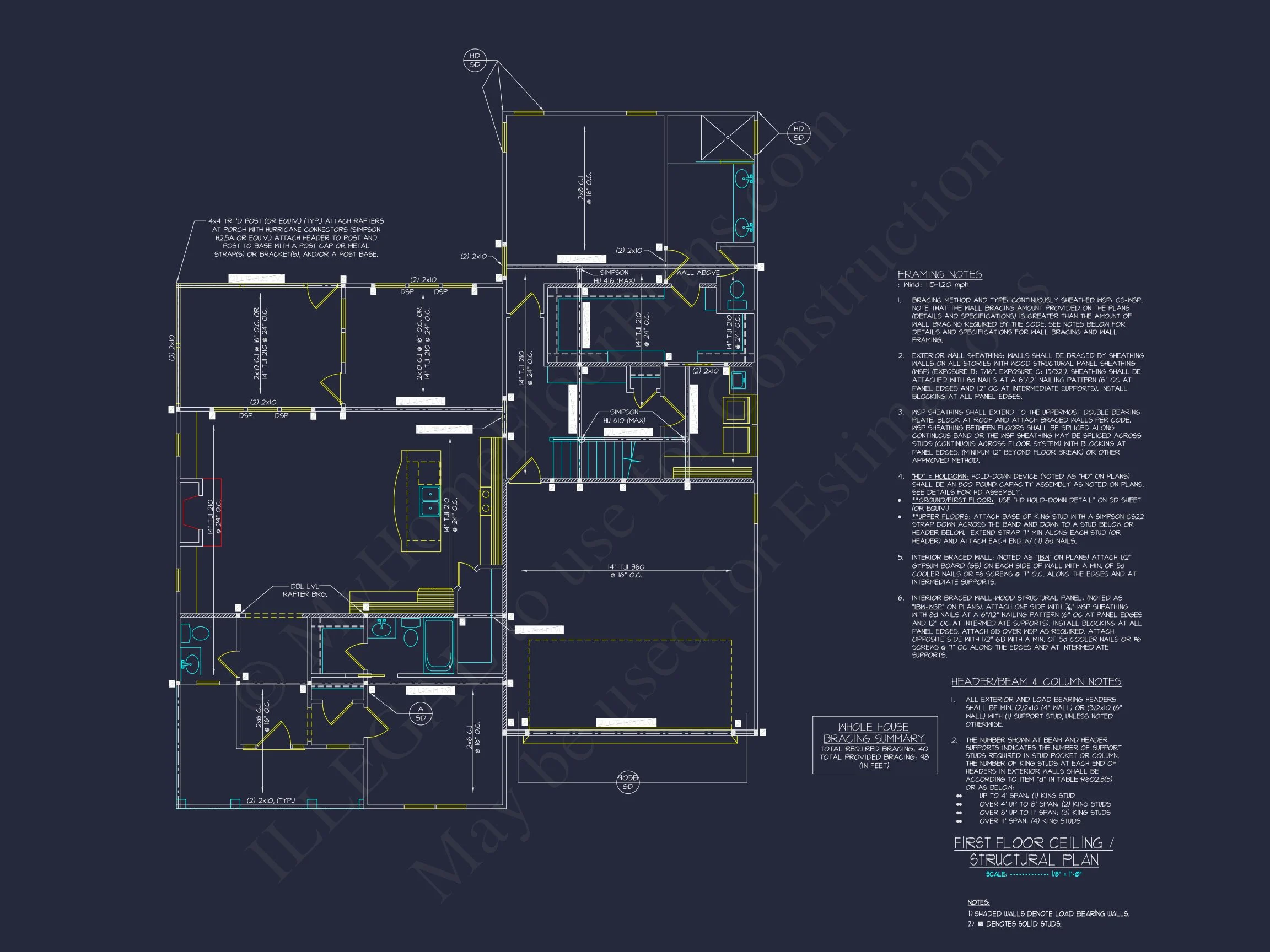 19-1617 HOUSE PLAN - Modern Craftsman House Plan with Detailed CAD Blueprints 8 Modern Craftsman house Plan with Detailed CAD Blueprints