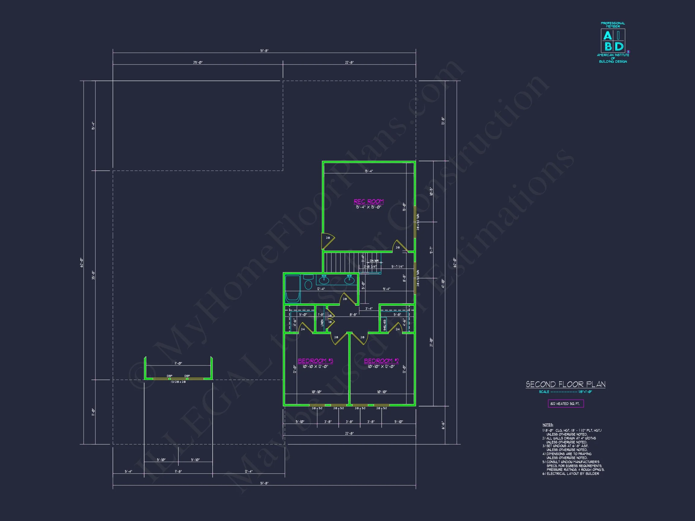 19-1617 HOUSE PLAN - Modern Craftsman House Plan with Detailed CAD Blueprints 6 Modern Craftsman house Plan with Detailed CAD Blueprints