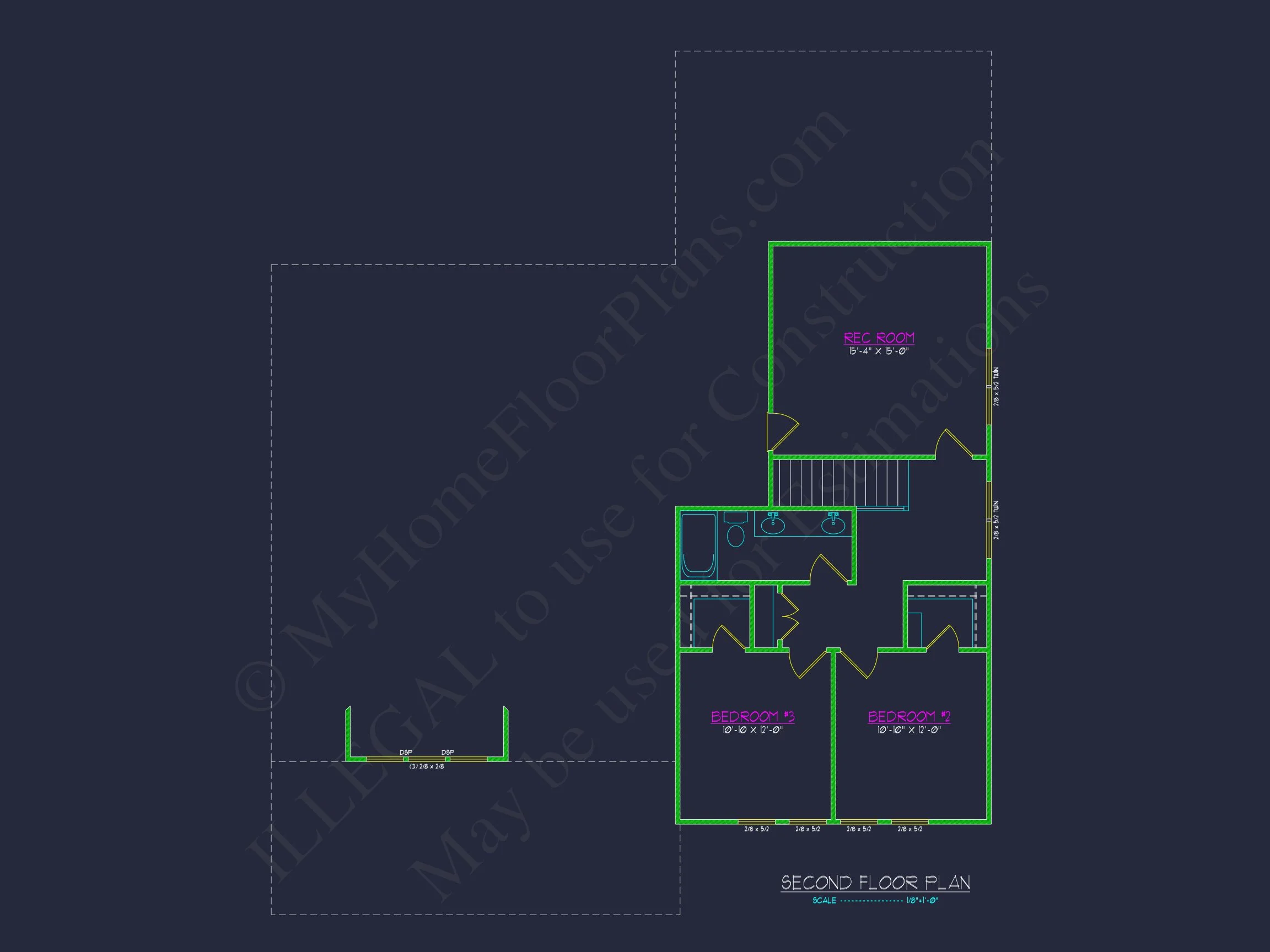 19-1617 HOUSE PLAN - Modern Craftsman House Plan with Detailed CAD Blueprints 5 Modern Craftsman house Plan with Detailed CAD Blueprints