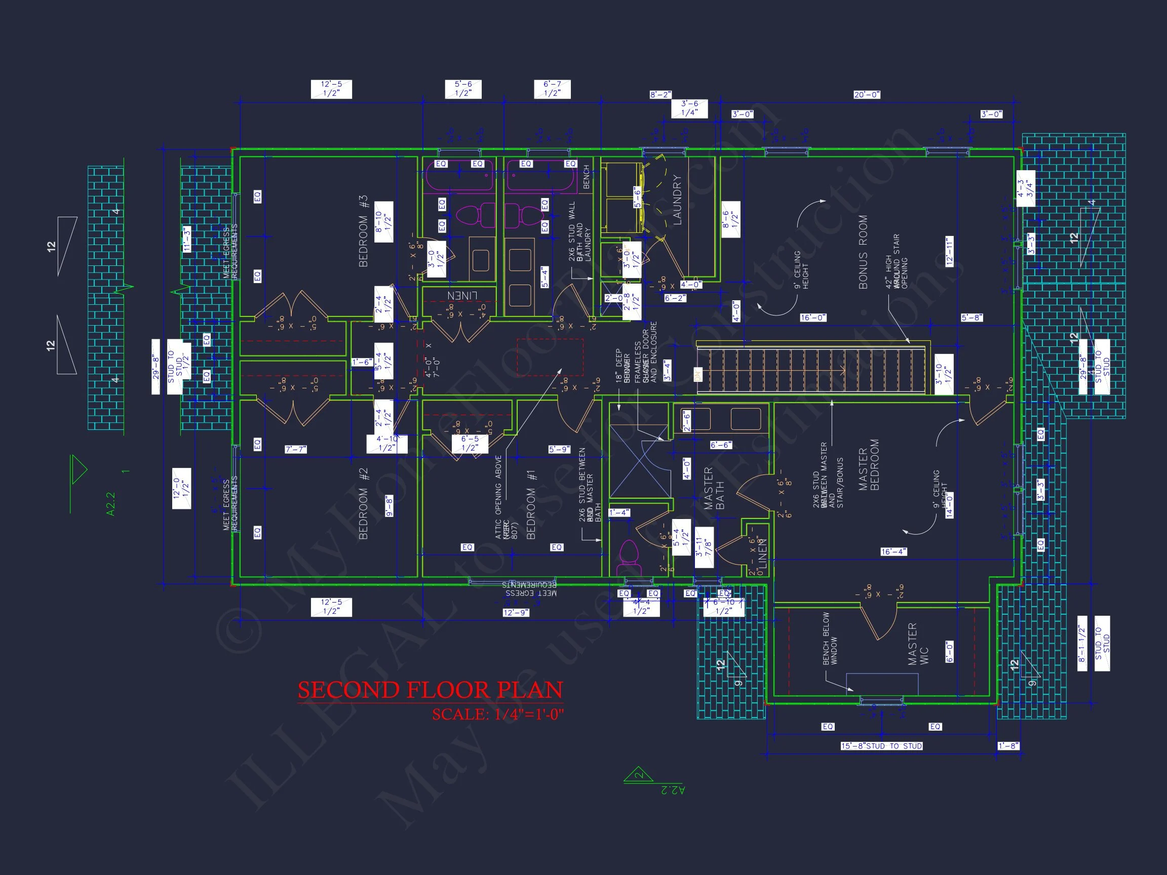 19-1482 HOUSE PLAN - Modern Craftsman House Plan with Detailed Floor Designs 7 Modern Craftsman house Plan with Detailed Floor Designs