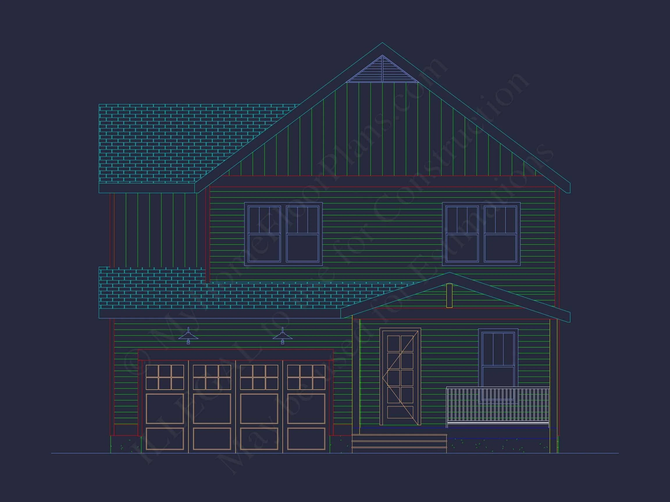 19-1482 HOUSE PLAN - Modern Craftsman House Plan with Detailed Floor Designs 2 Modern Craftsman house Plan with Detailed Floor Designs