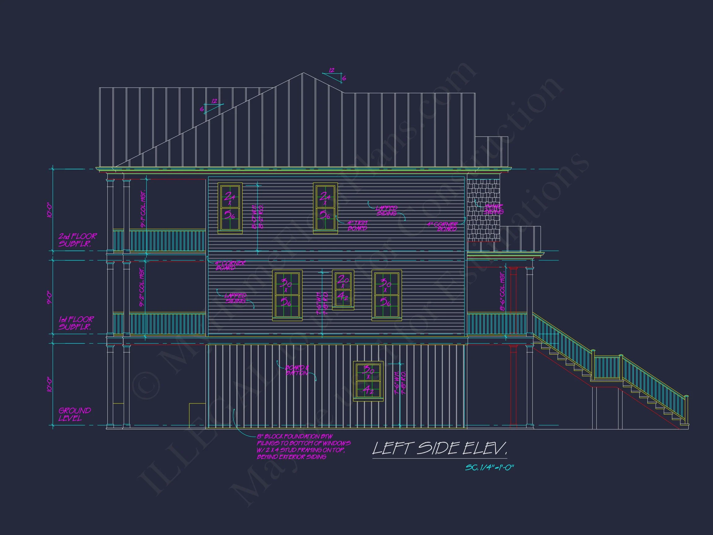 19-1461 HOUSE PLAN - Modern Coastal House Plan with 3 Floors & CAD Designs 7 Modern Coastal house Plan with 3 Floors & CAD Designs