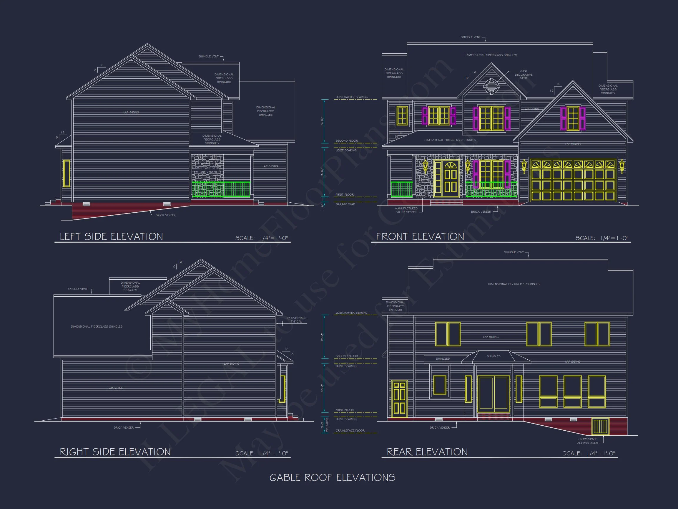 19-1455 HOUSE PLAN - Beautiful House Floor Plan with CAD Designs and Architecture 6 Beautiful house Floor Plan with CAD Designs and Architecture