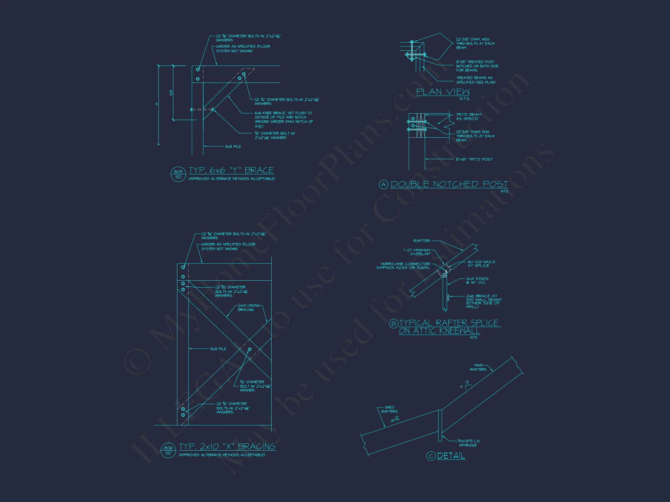 19-1442 HOUSE PLAN - Custom Coastal Craftsman House Plan with Detailed CAD Designs 15 Custom Coastal Craftsman house Plan with Detailed CAD Designs